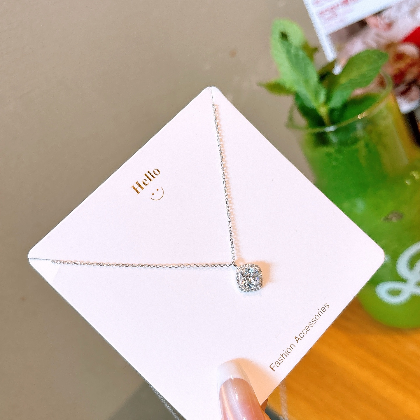 High Polish Silver Necklace Gentle Teacher's Day Gold