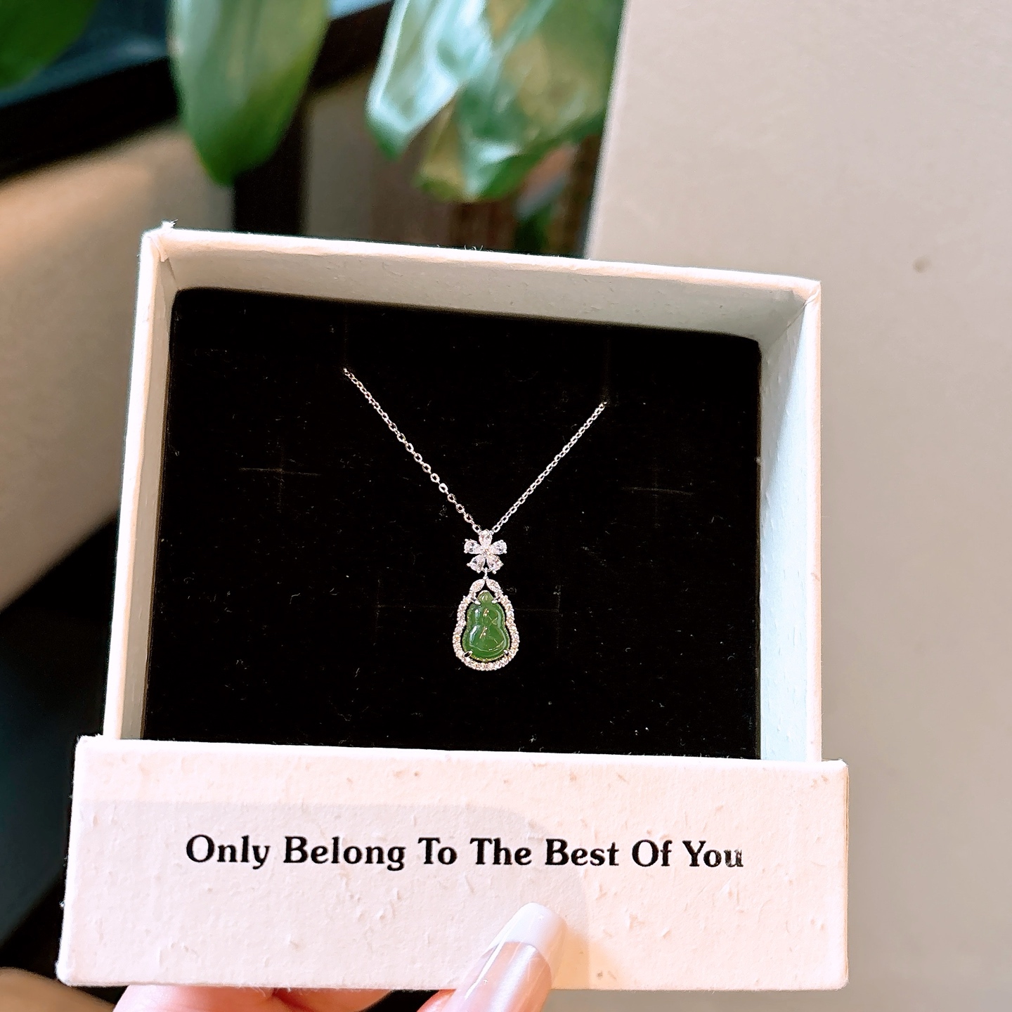 Solid Silver Jasper Necklace Dainty Christmas Silver