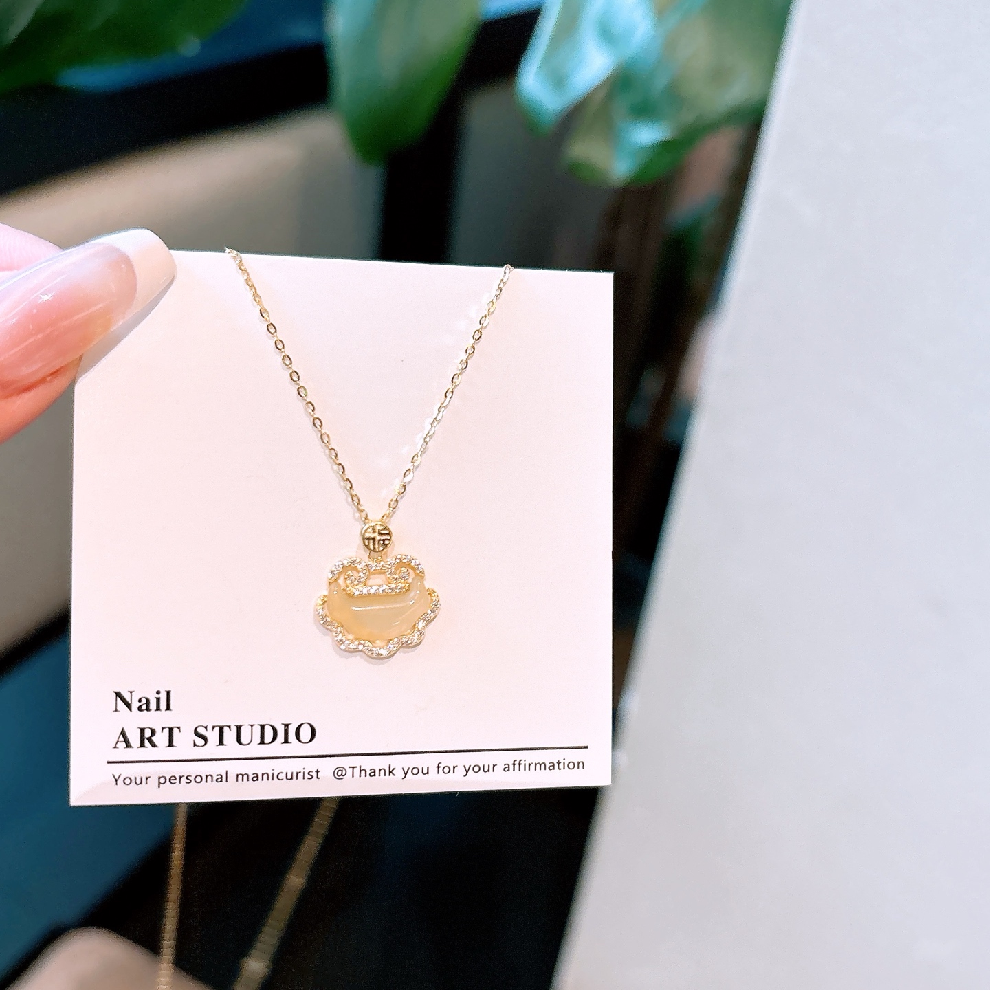 High Polish Silver Hetian Jade Necklace Fashion Birthday Silver