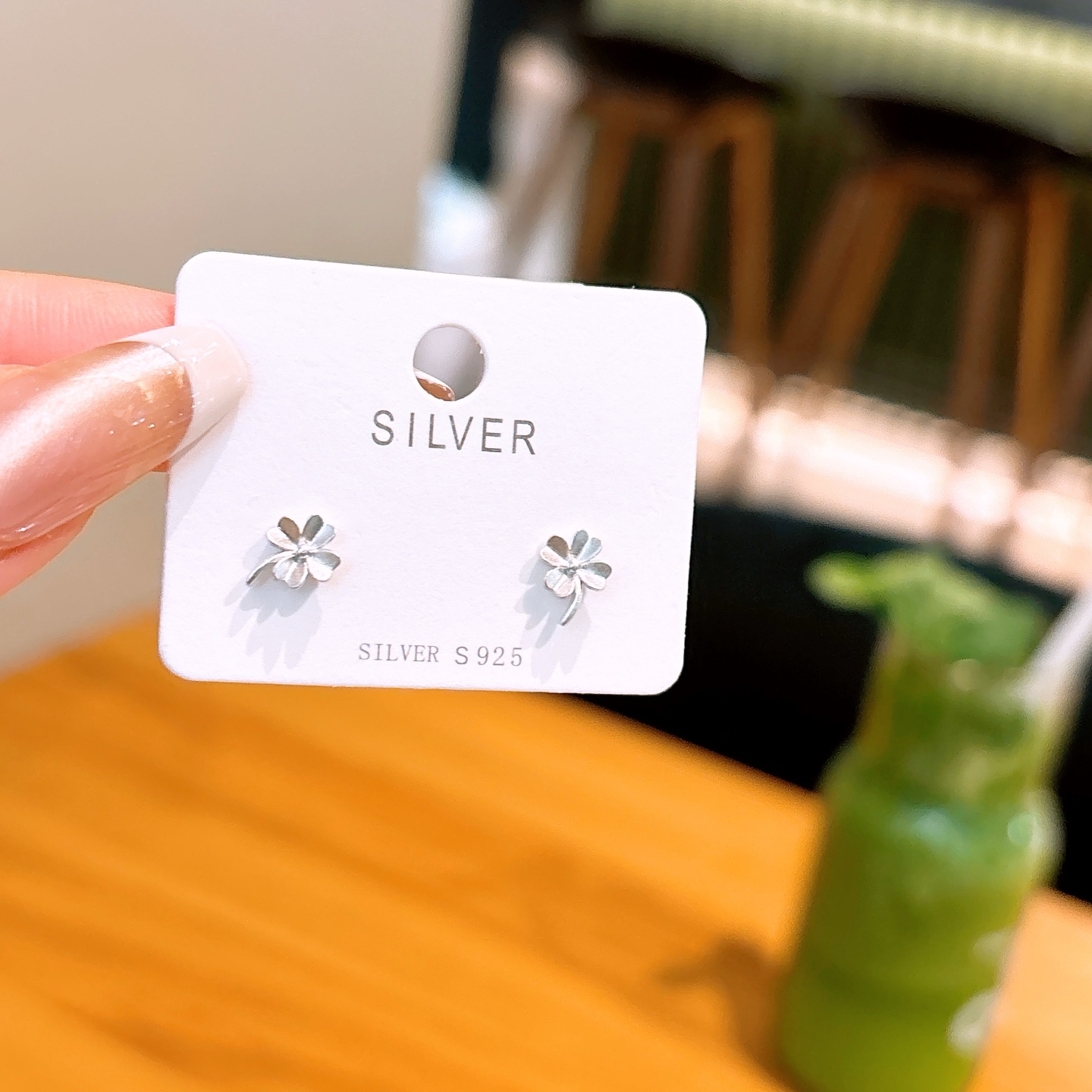 Fine Silver Earrings Cute Teacher's Day Gold