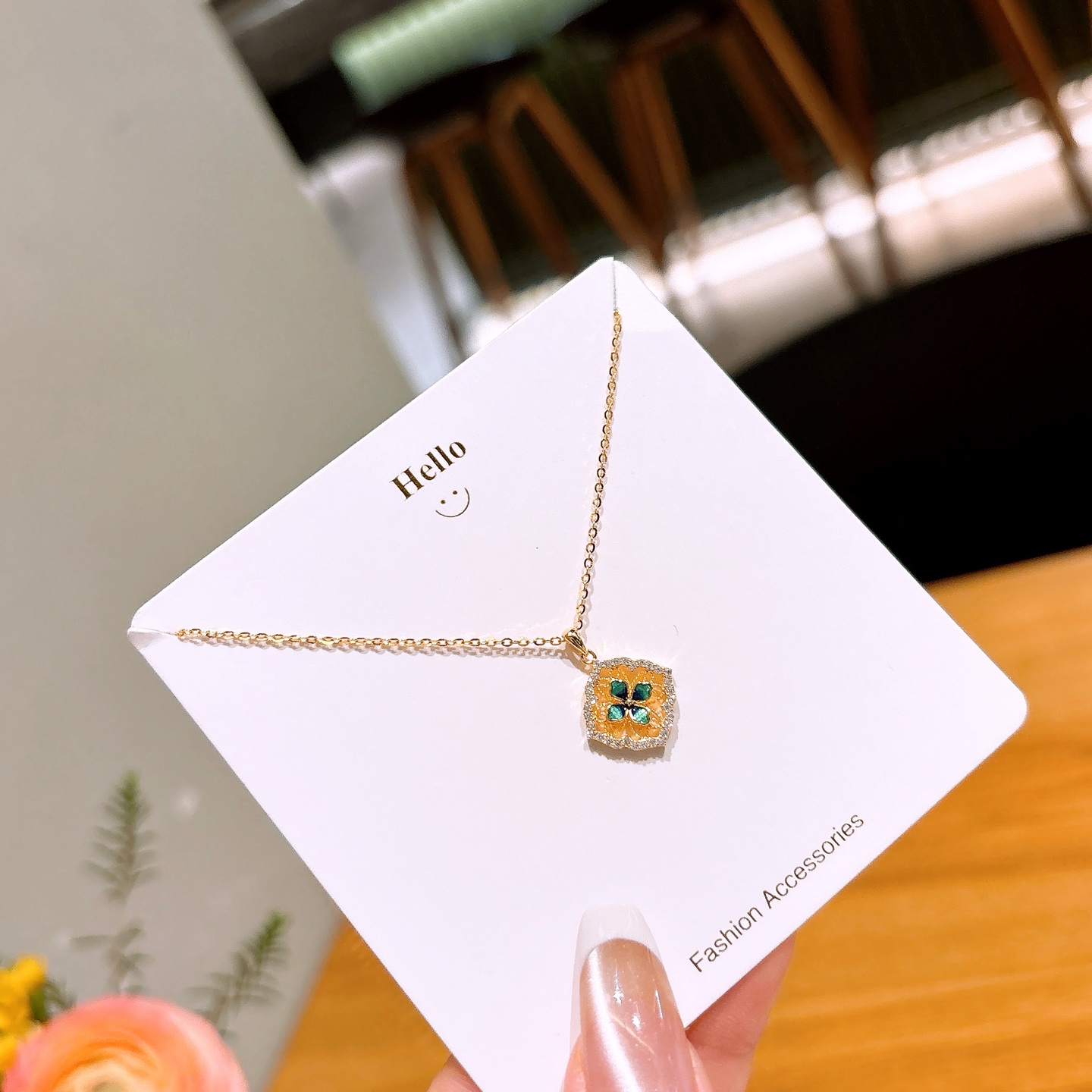 925 Silver Necklace Lively Everyday Wear Gold