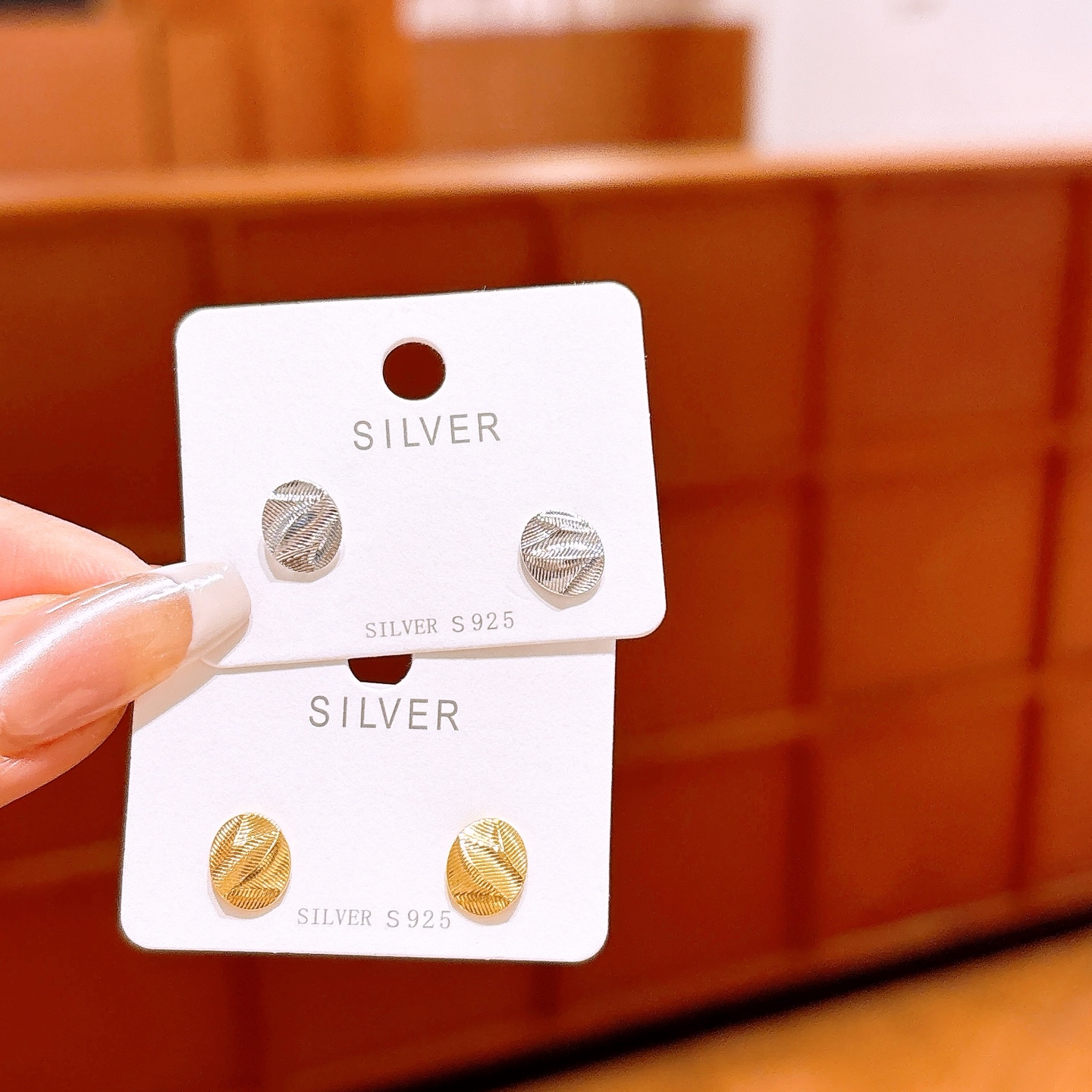 925 Silver Earrings Forest Annual Party Gold