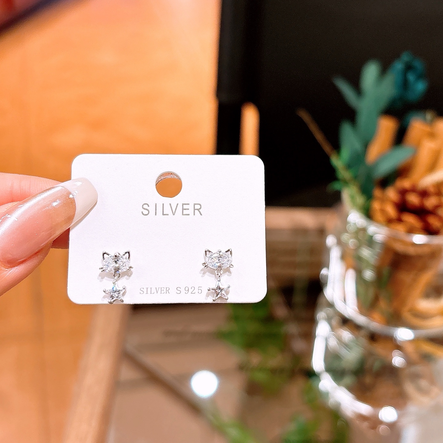 Low Allergy Silver Earrings Playful Gift for Her Silver