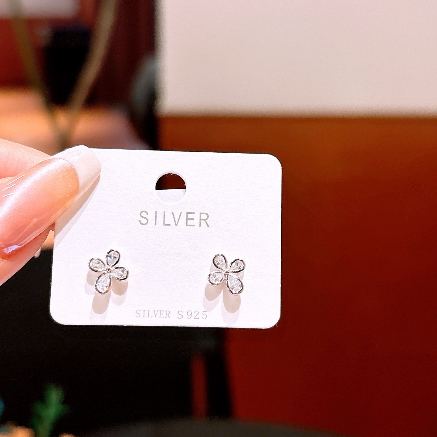 High Polish Silver Earrings Unique Wedding Favor Silver