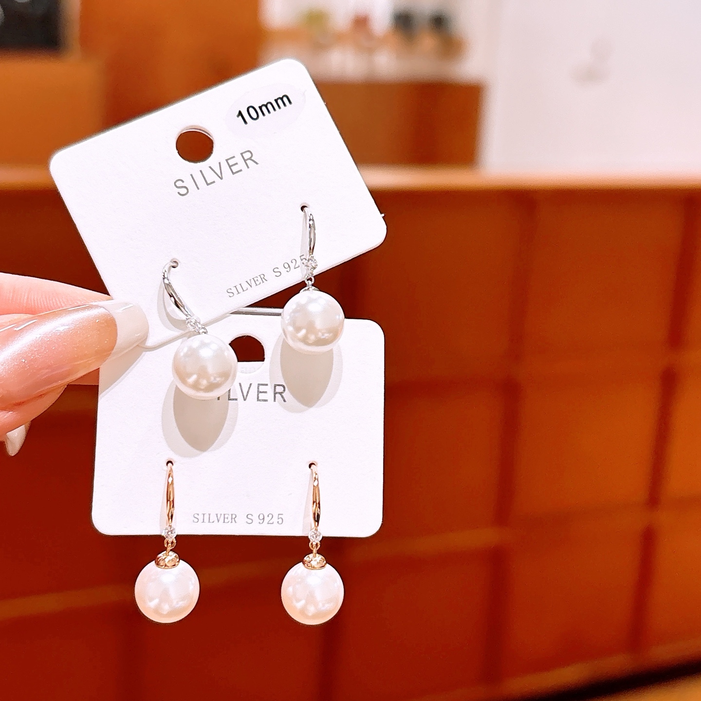 High Polish Silver Drop & Thread Earrings Ethereal Birthday Silver