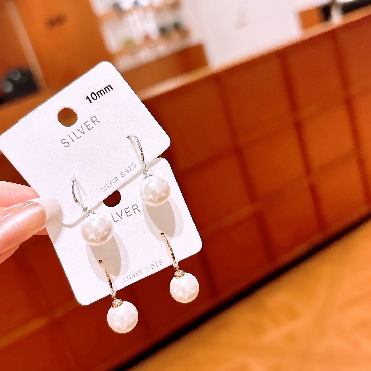 Low Allergy Silver Drop & Thread Earrings Sweet & Cool Housewarming