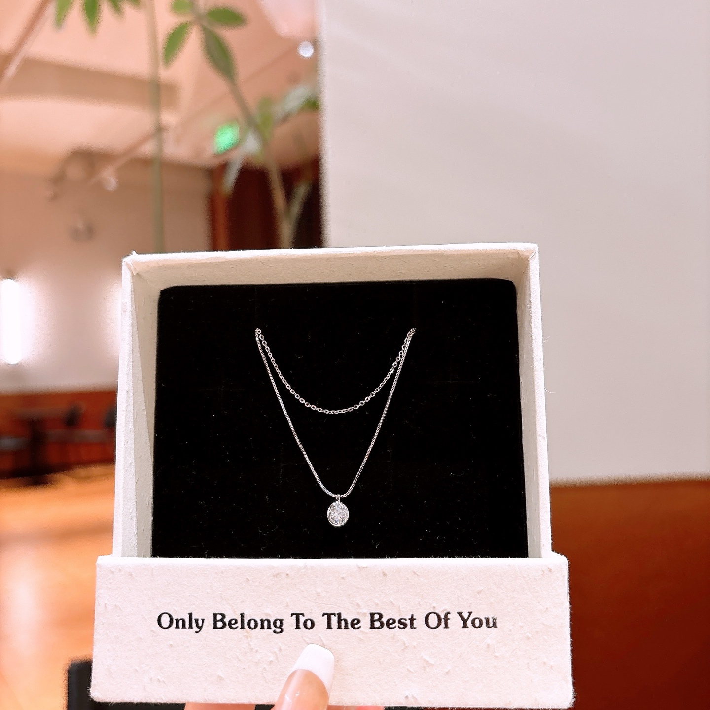 925 Silver Necklace Fashion Travel Gold