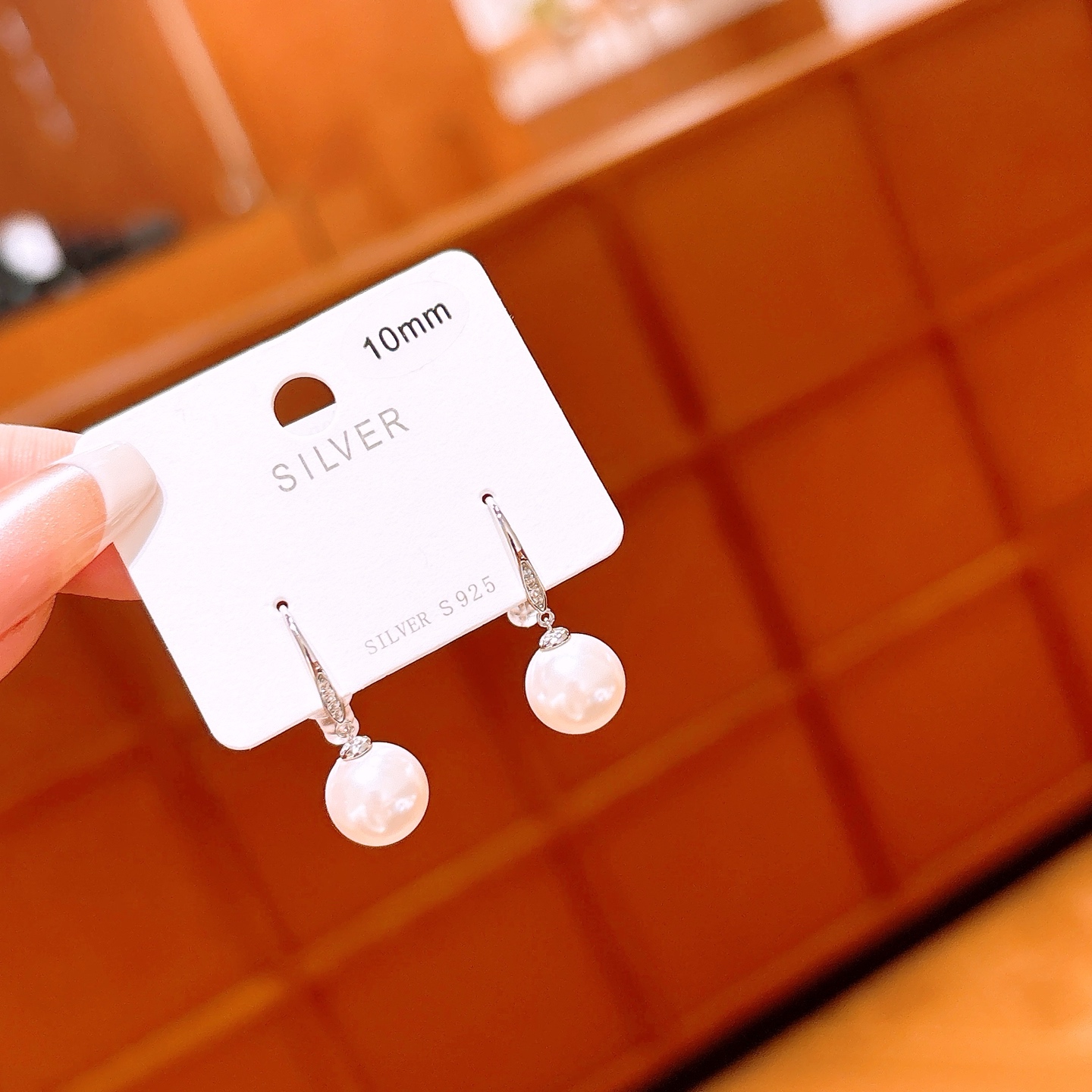 High Polish Silver Drop & Thread Earrings Intellectual Father's Day