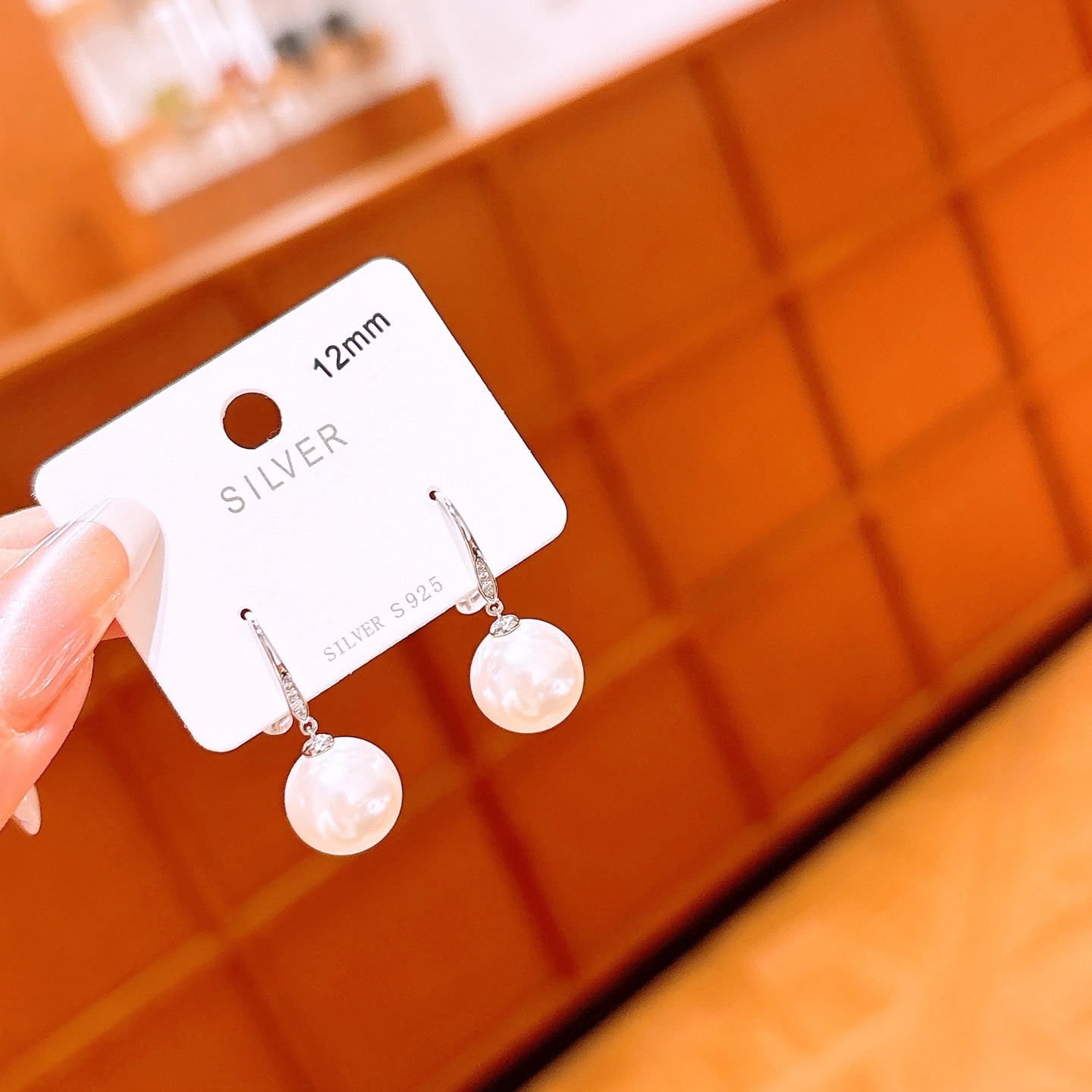 925 Silver Drop & Thread Earrings Chic Wedding Registration Silver