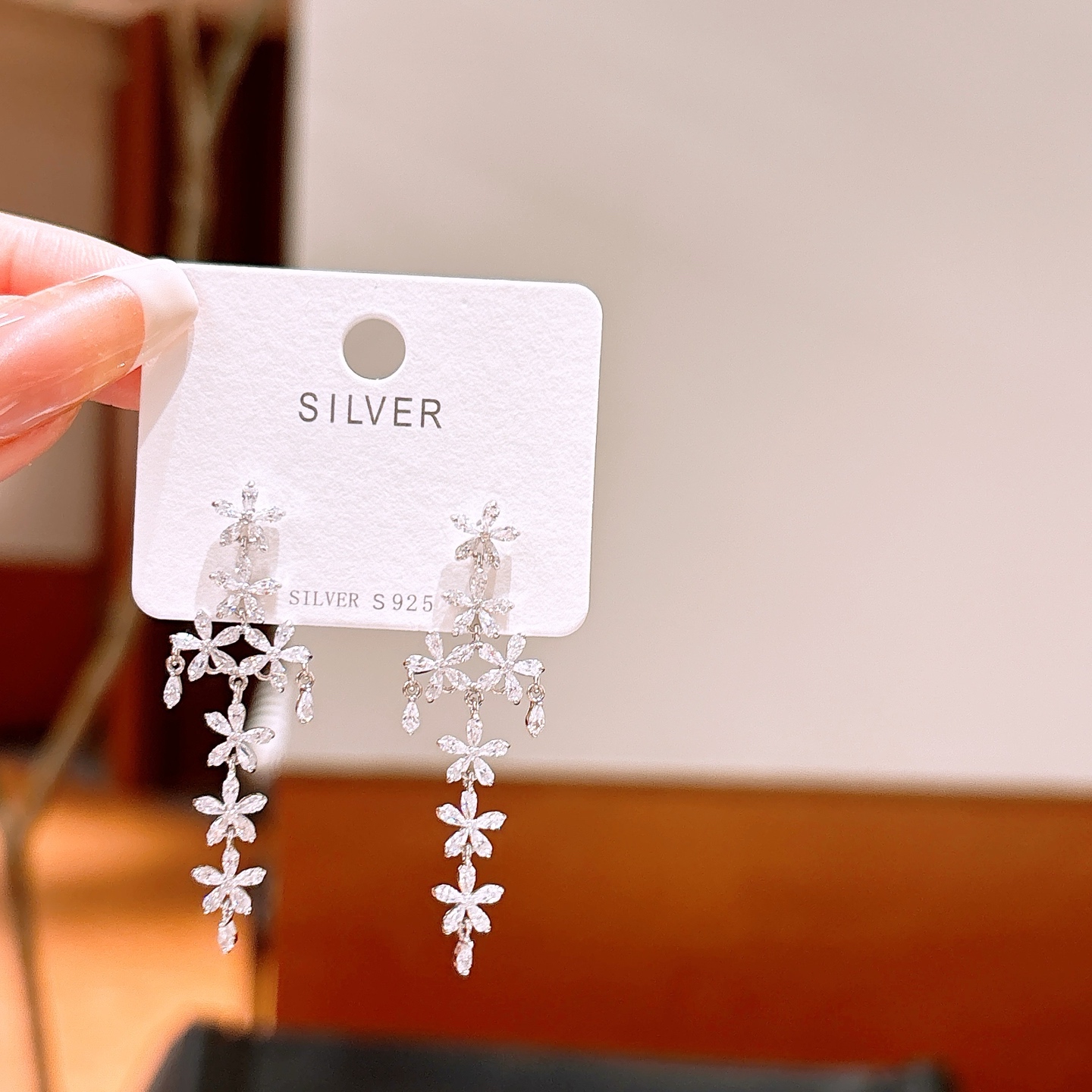 High Polish Silver Earrings Precision Spring Festival Silver