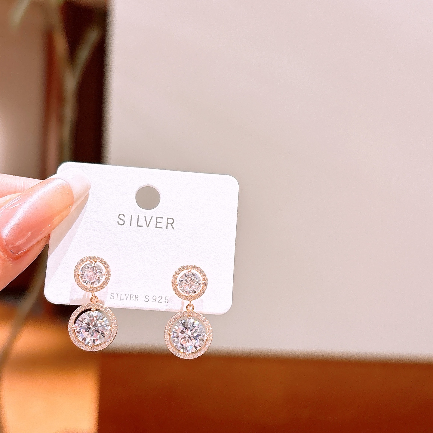 S925 Sterling Silver Earrings Gentle Bestie Gift Gold