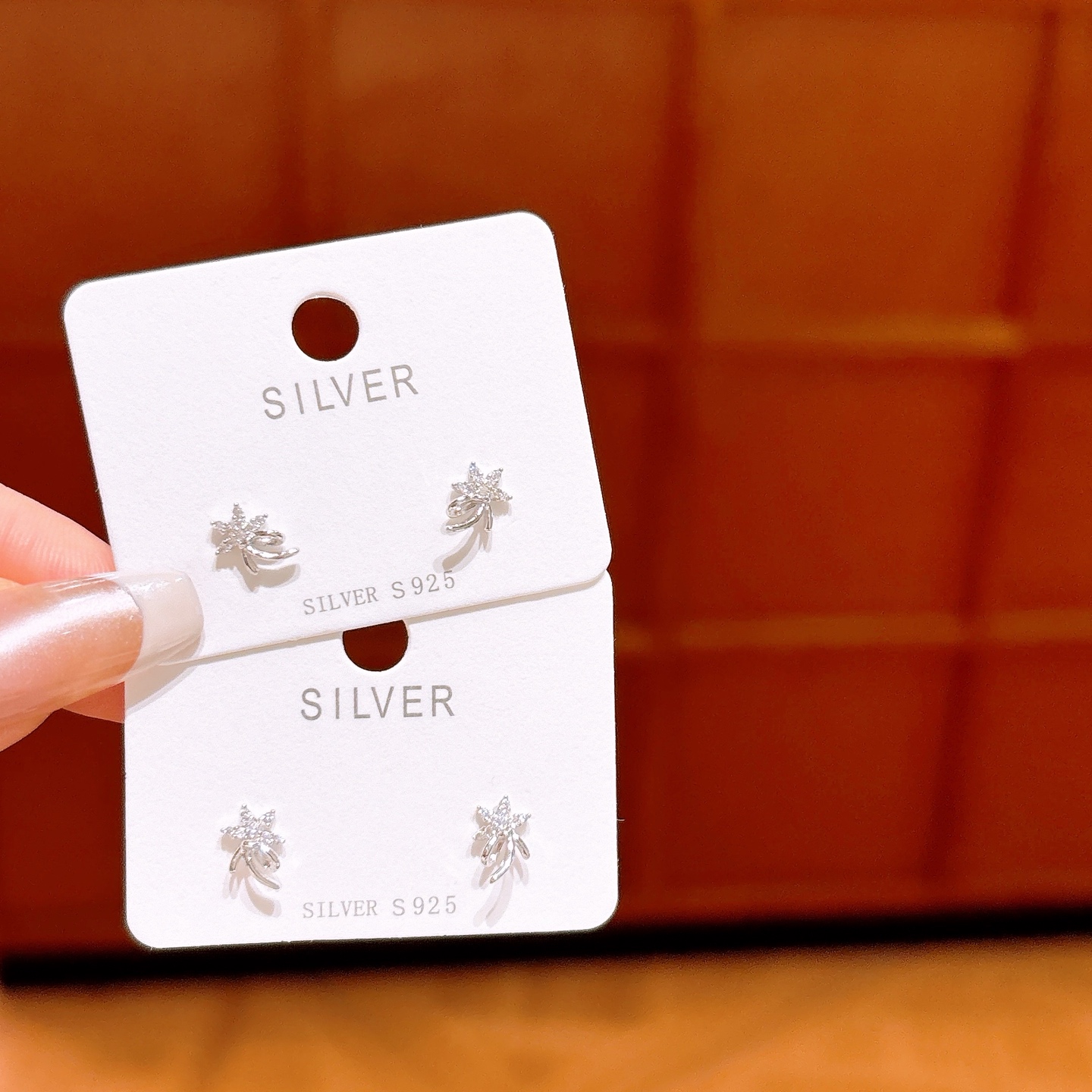 Solid Silver Earrings Light Luxury Everyday Wear Silver