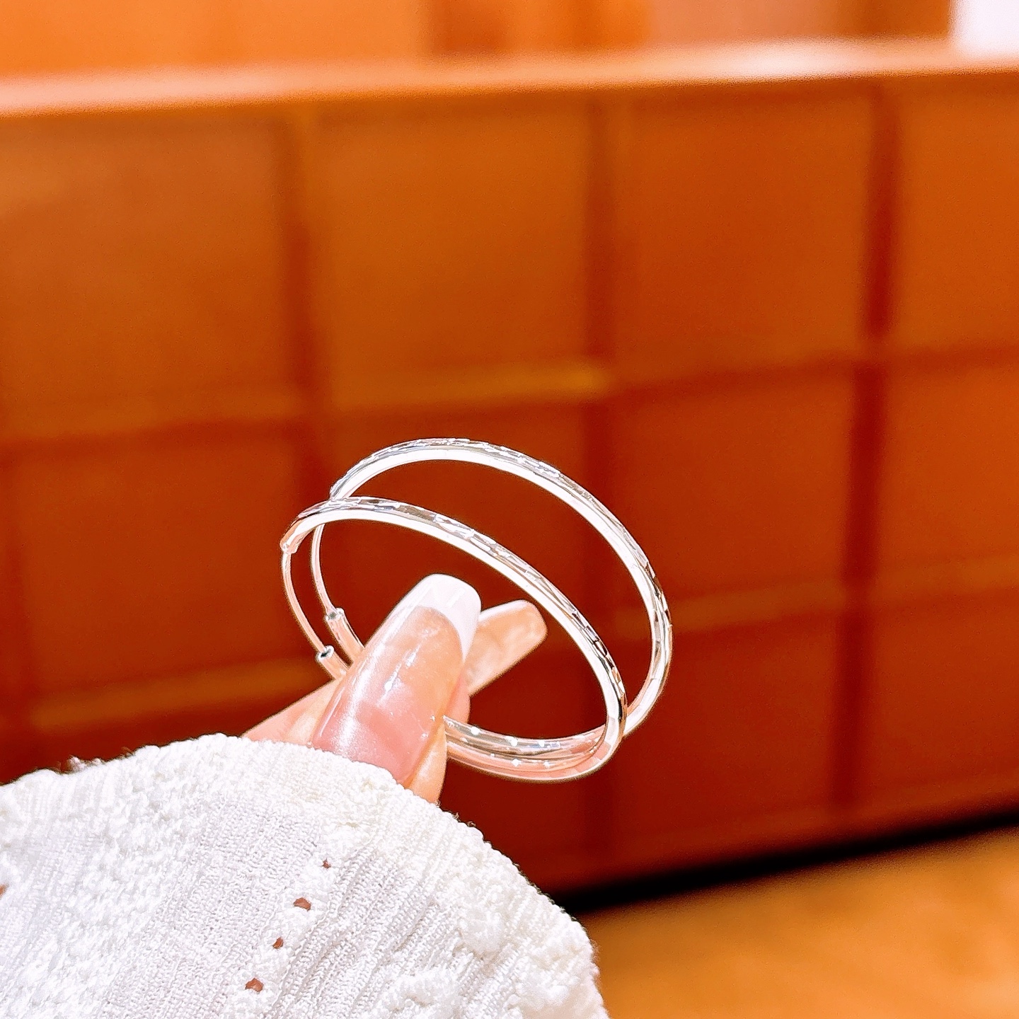 Low Allergy Silver Hoop Earrings Fashion New Year Gold