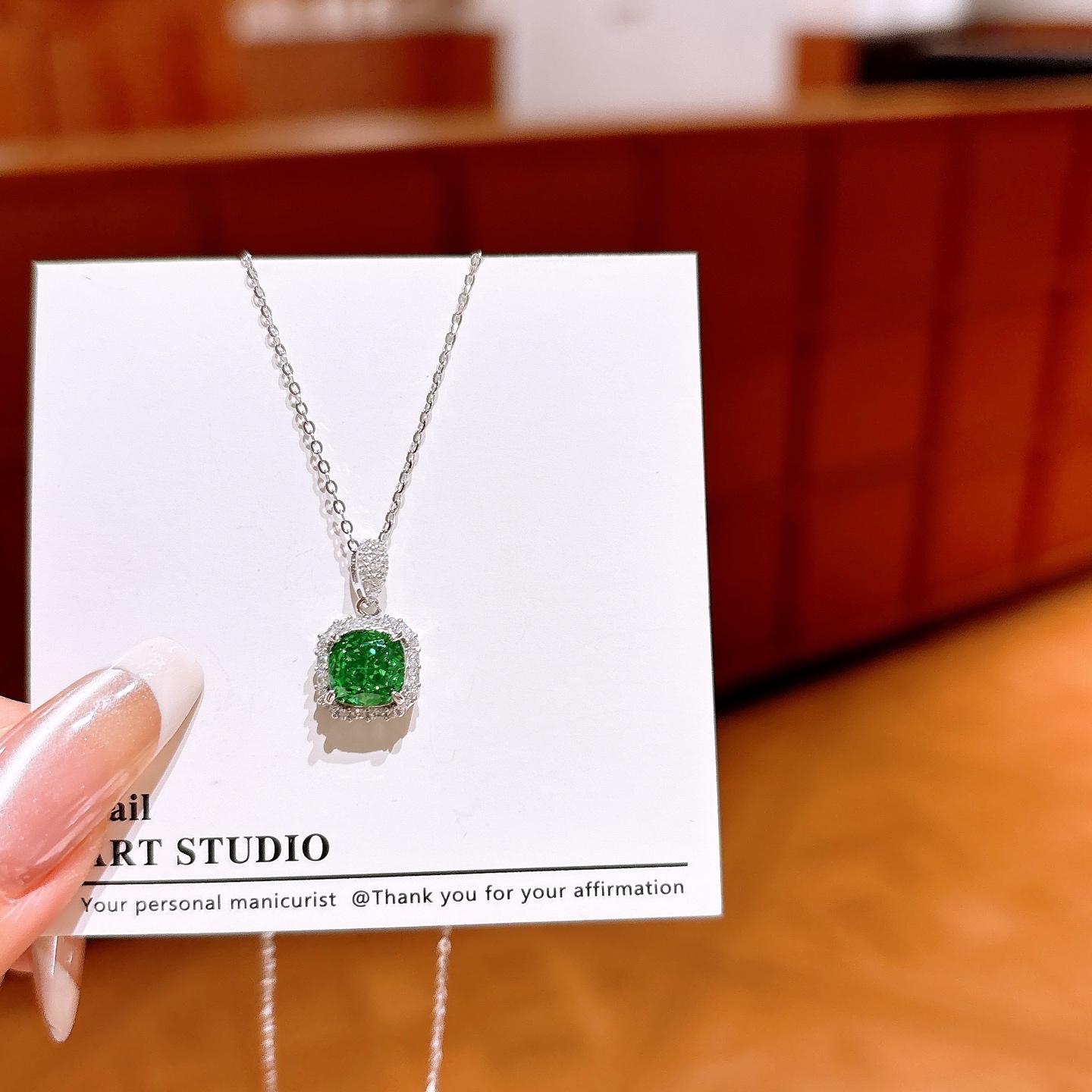 Hypoallergenic Silver High Carbon Diamond Necklace Chic Valentine's Day