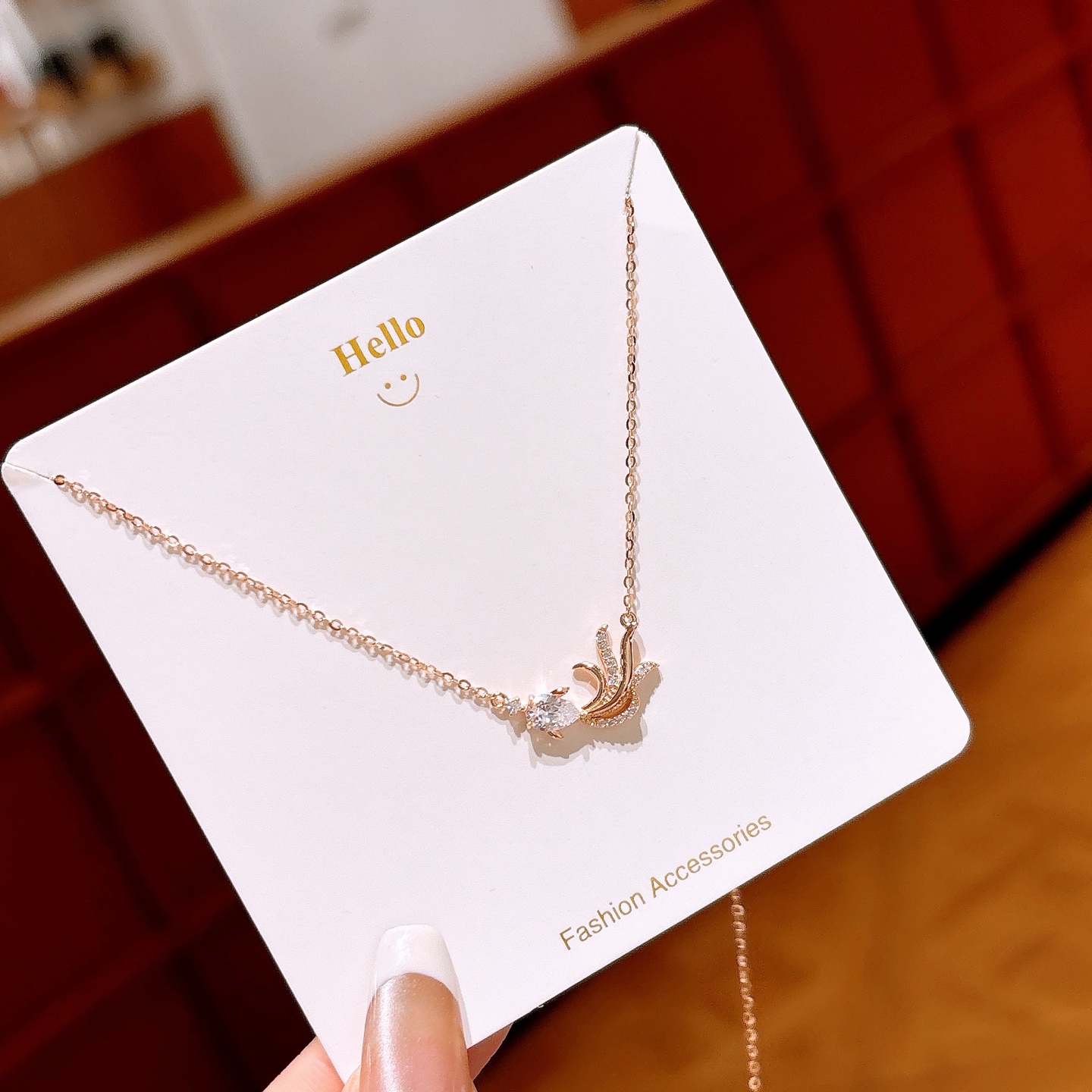 Low Allergy Silver Necklace Chic New Year Gold