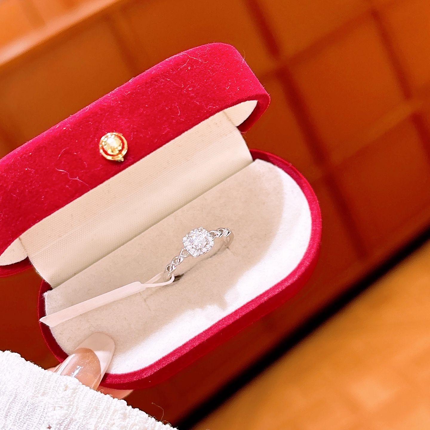 925 Silver Ring Cute Workplace Gold