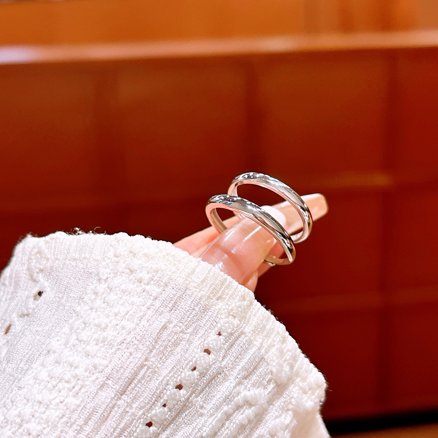 Hypoallergenic Silver Couple Rings Chic Housewarming Gold