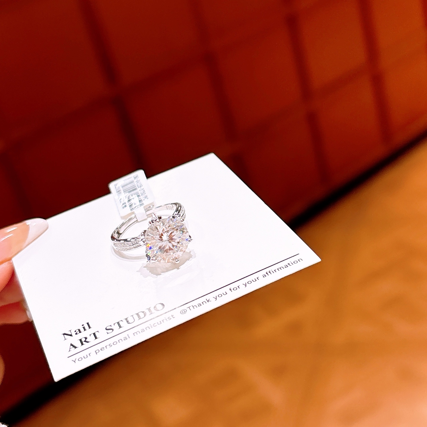 Low Allergy Silver Moissanite Ring Ultra Minimal New Year Silver