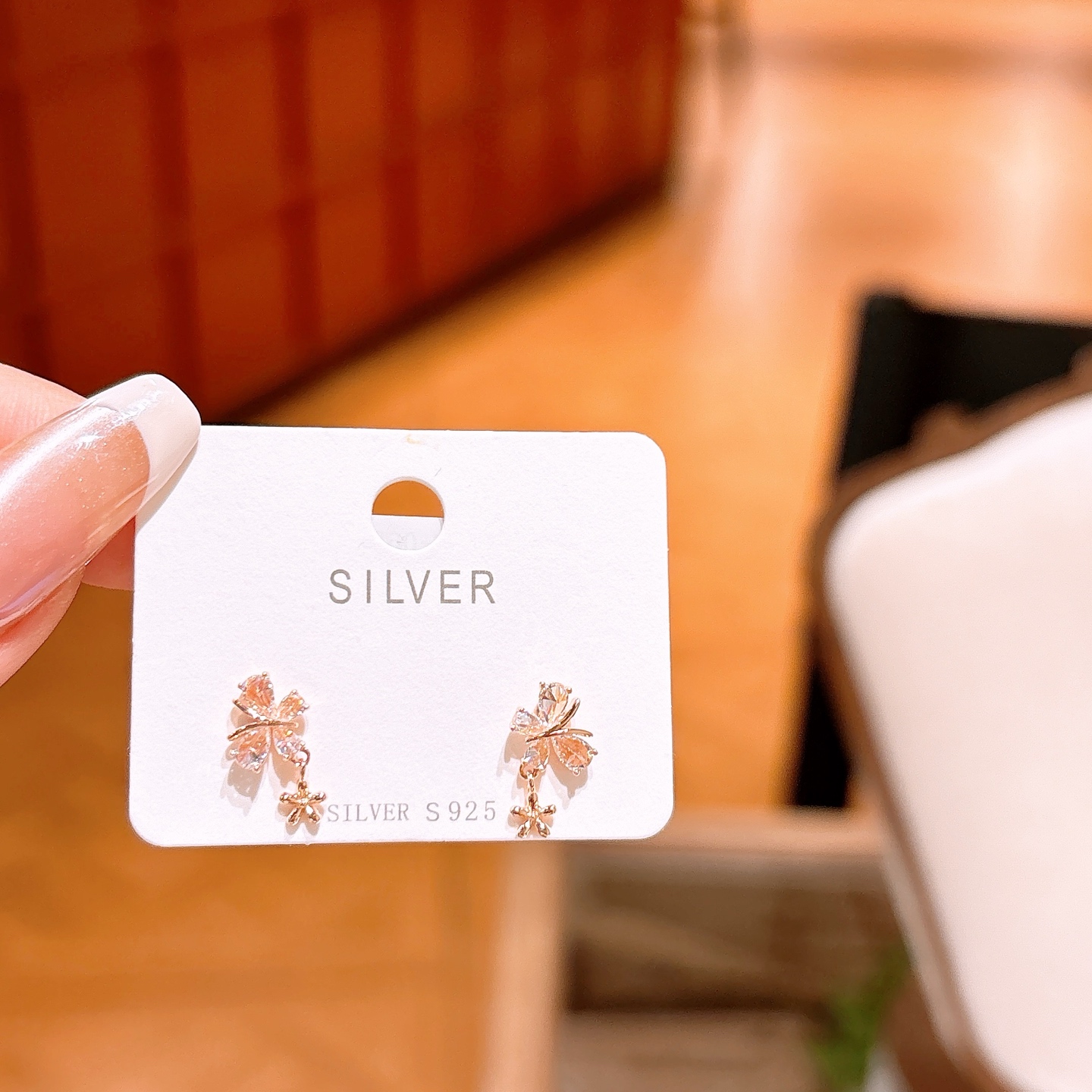 Hypoallergenic Silver Earrings Minimalist Spring Festival Silver