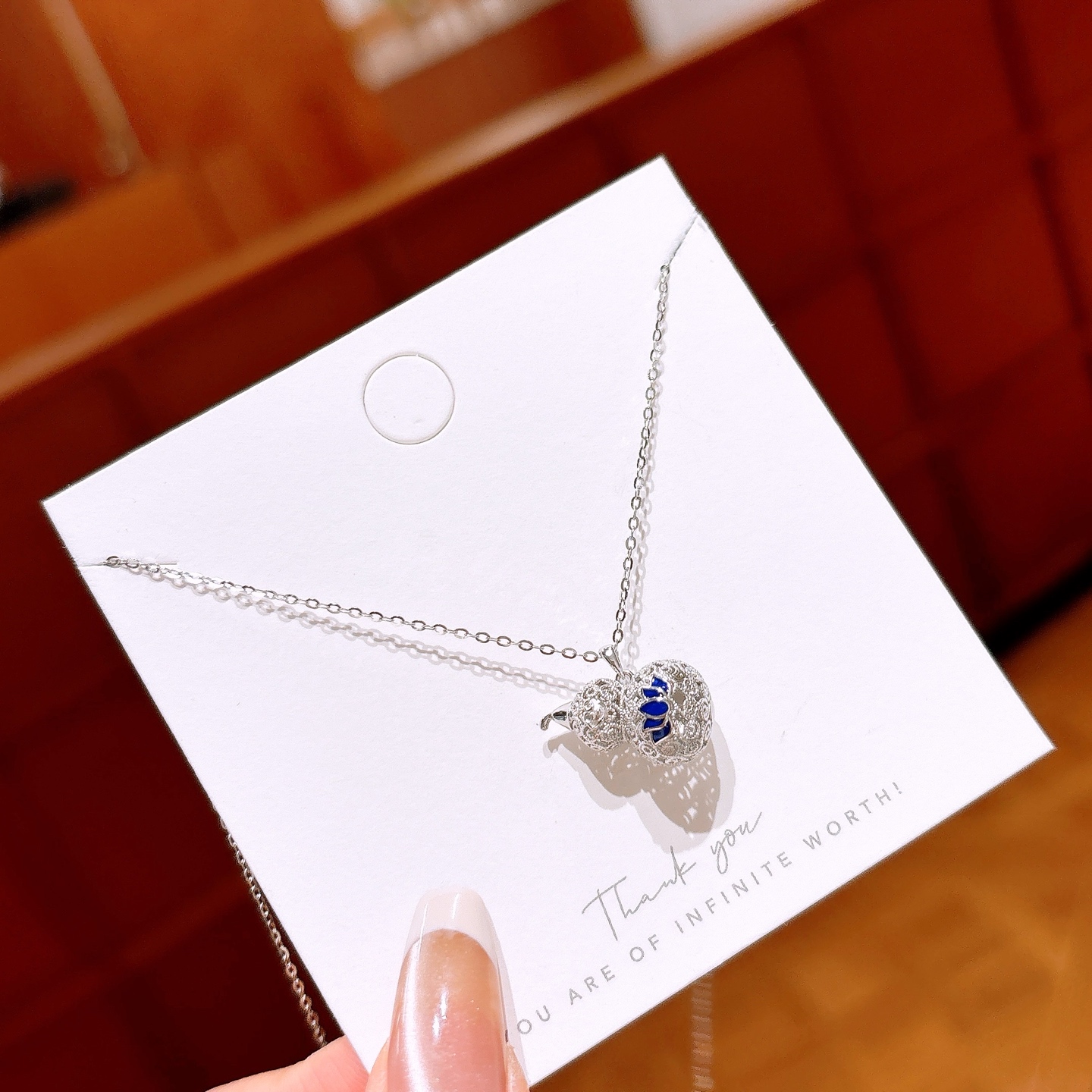 甘辛925シルバーネックレスゴールド 先生の日