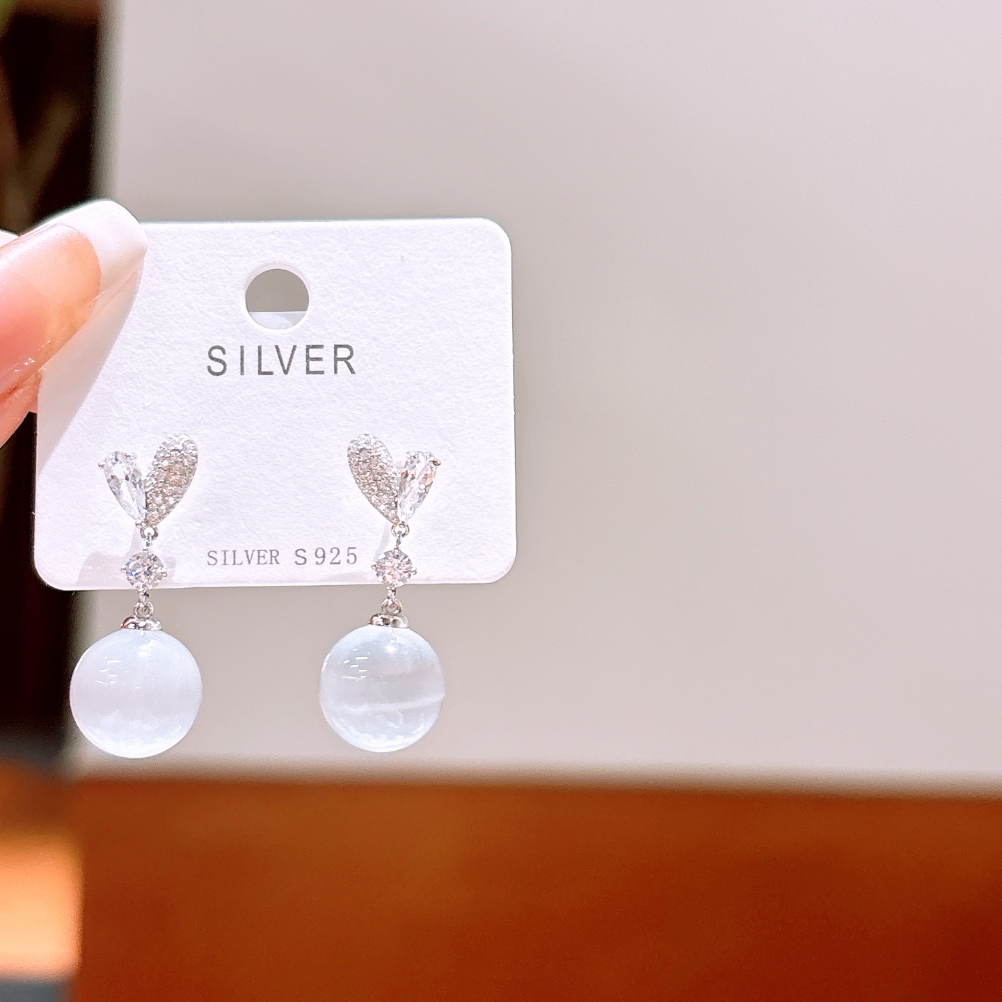 Fine Silver Earrings Gentle Wedding Registration Silver