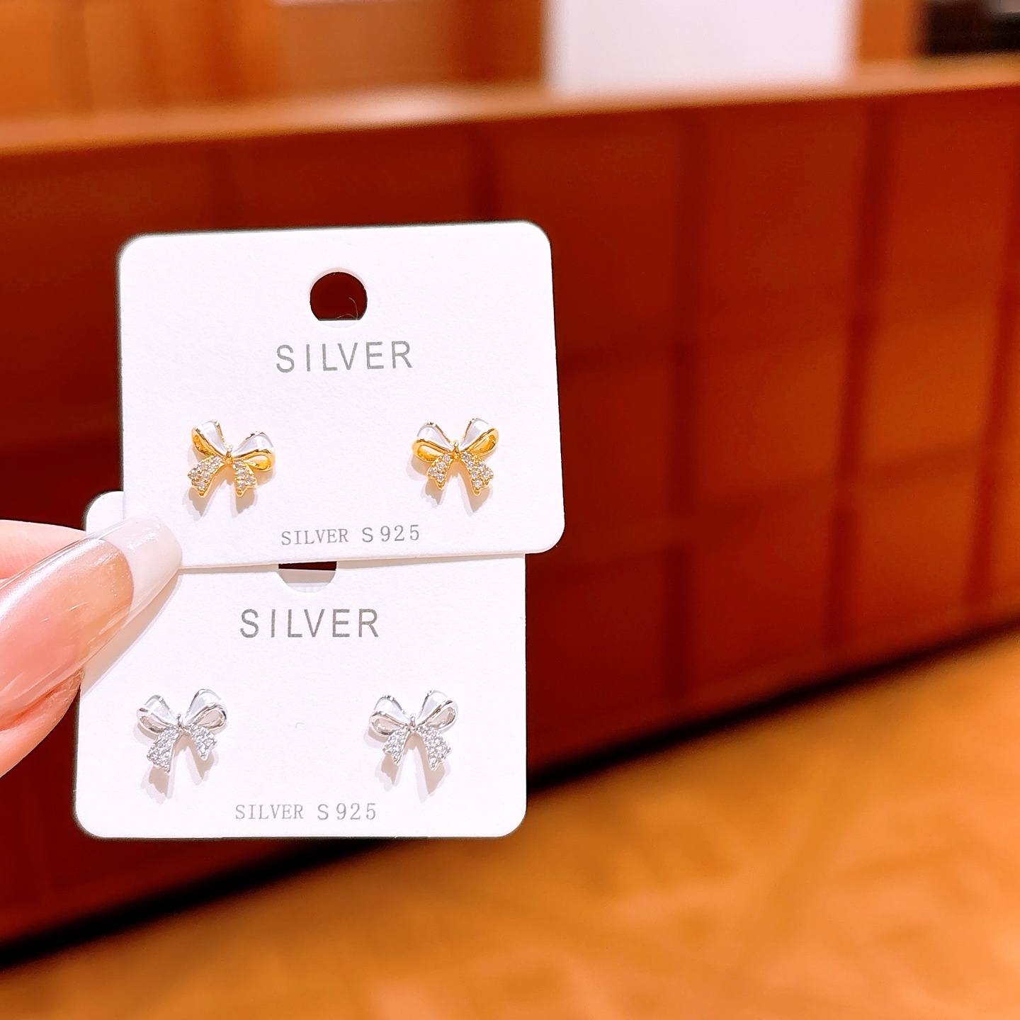 Hypoallergenic Silver Earrings Korean Style Date Night Gold