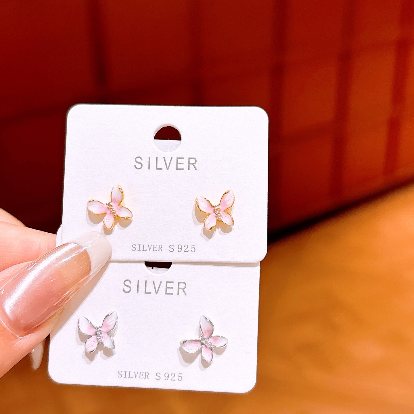 Solid Silver Earrings Sweet Party Silver