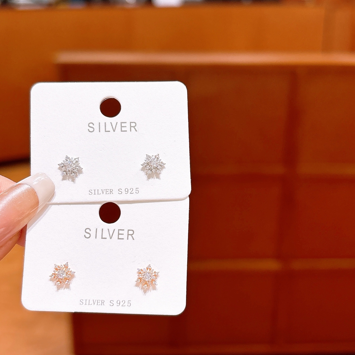 High Polish Silver Earrings Ins Style Wedding Registration Silver