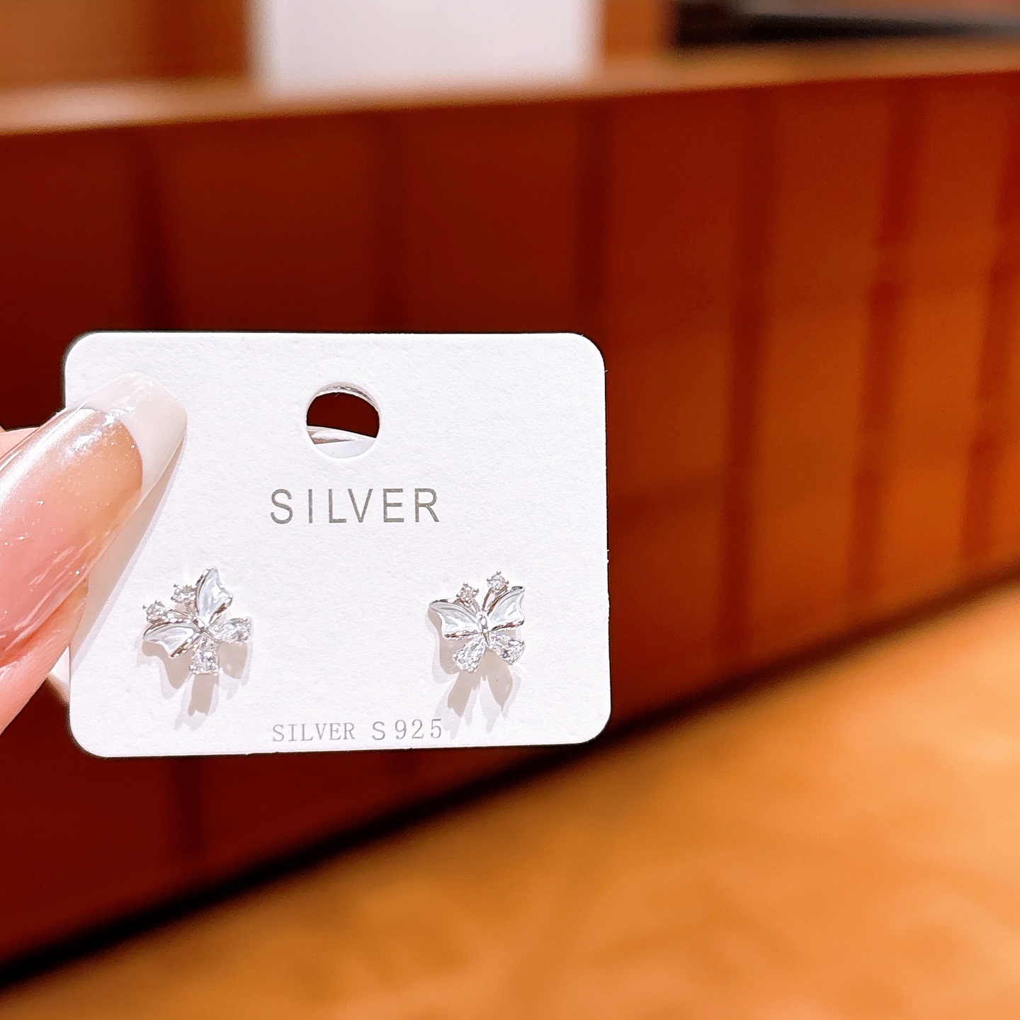 Nickelfreies Silber Ohrringe Leichter Luxus Lehrertag Gold