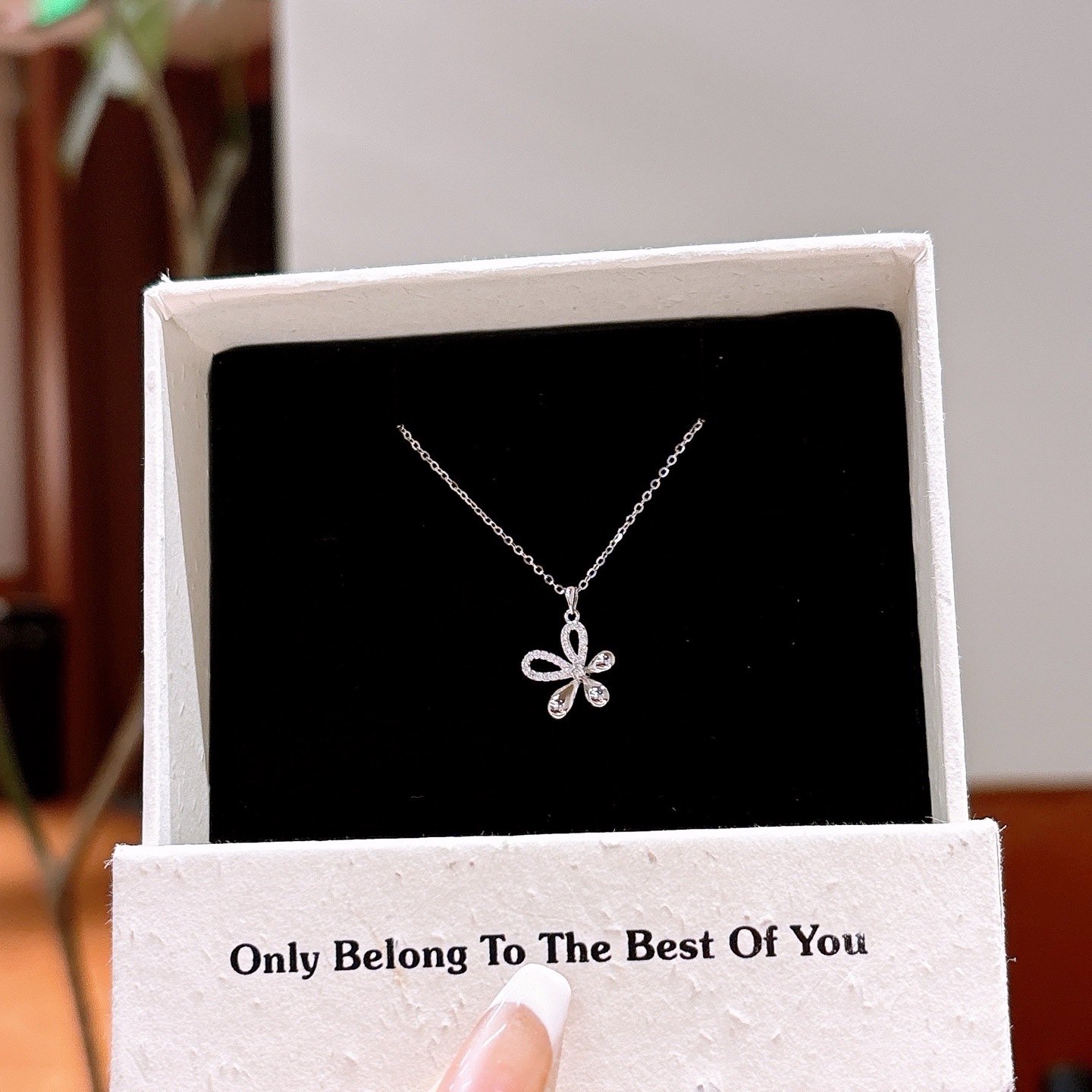 925 Silver Necklace Light Luxury Wedding Favor Silver