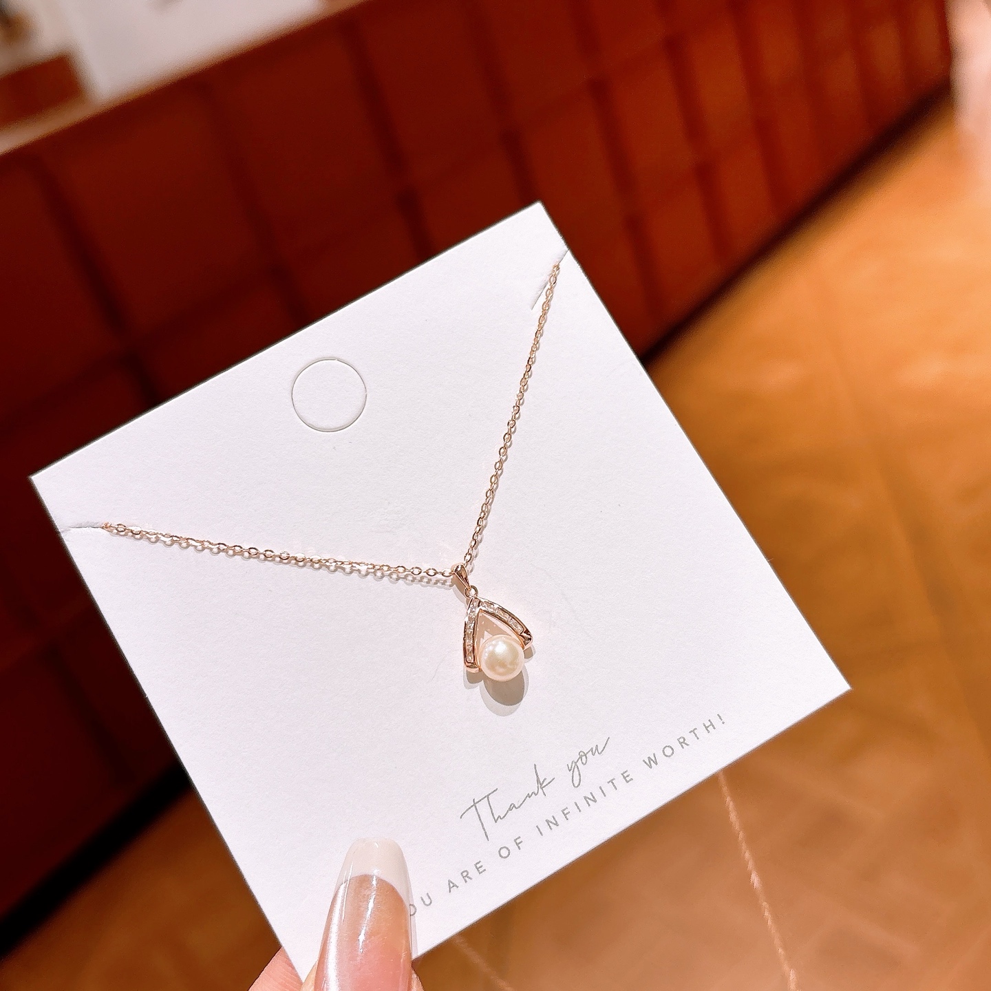 S925 Sterling Silver Necklace Unique Mother's Birthday Gold