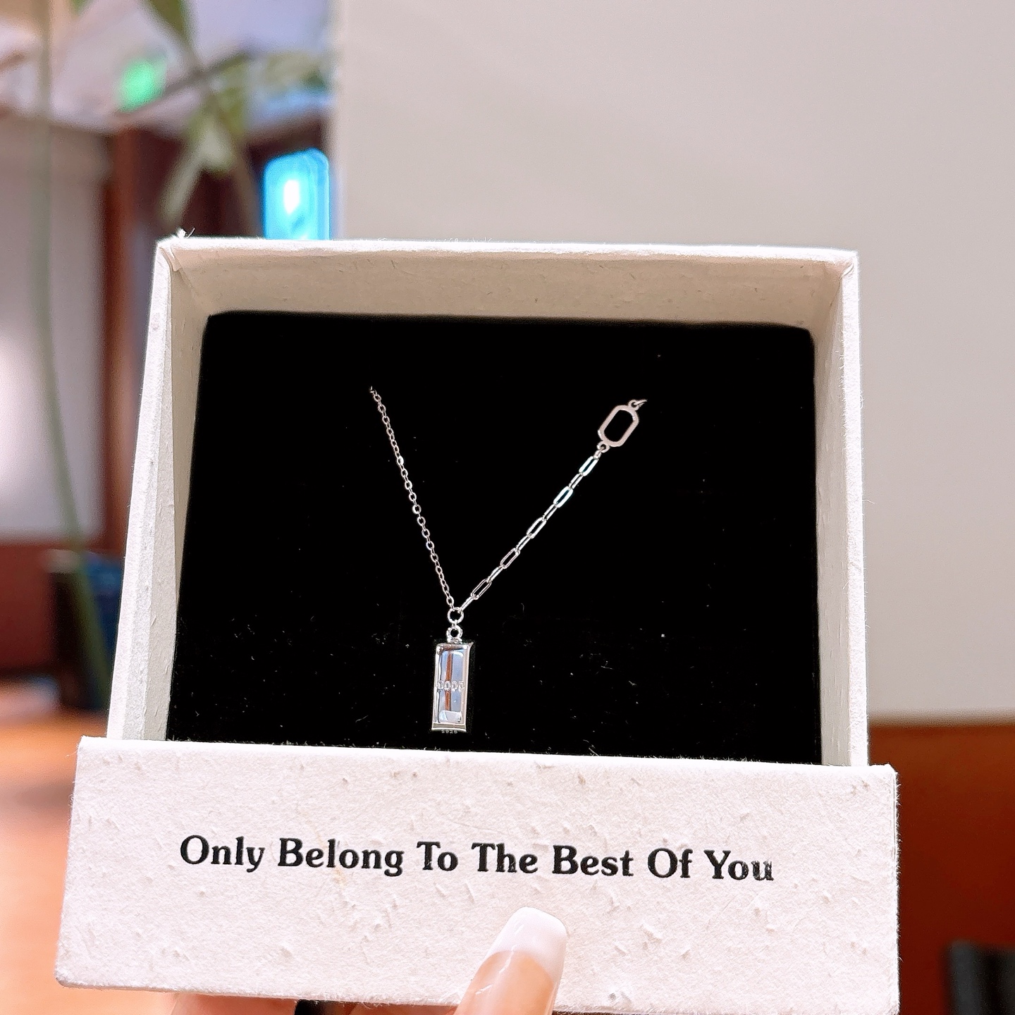 Solid Silver Necklace Korean Style Workplace Silver