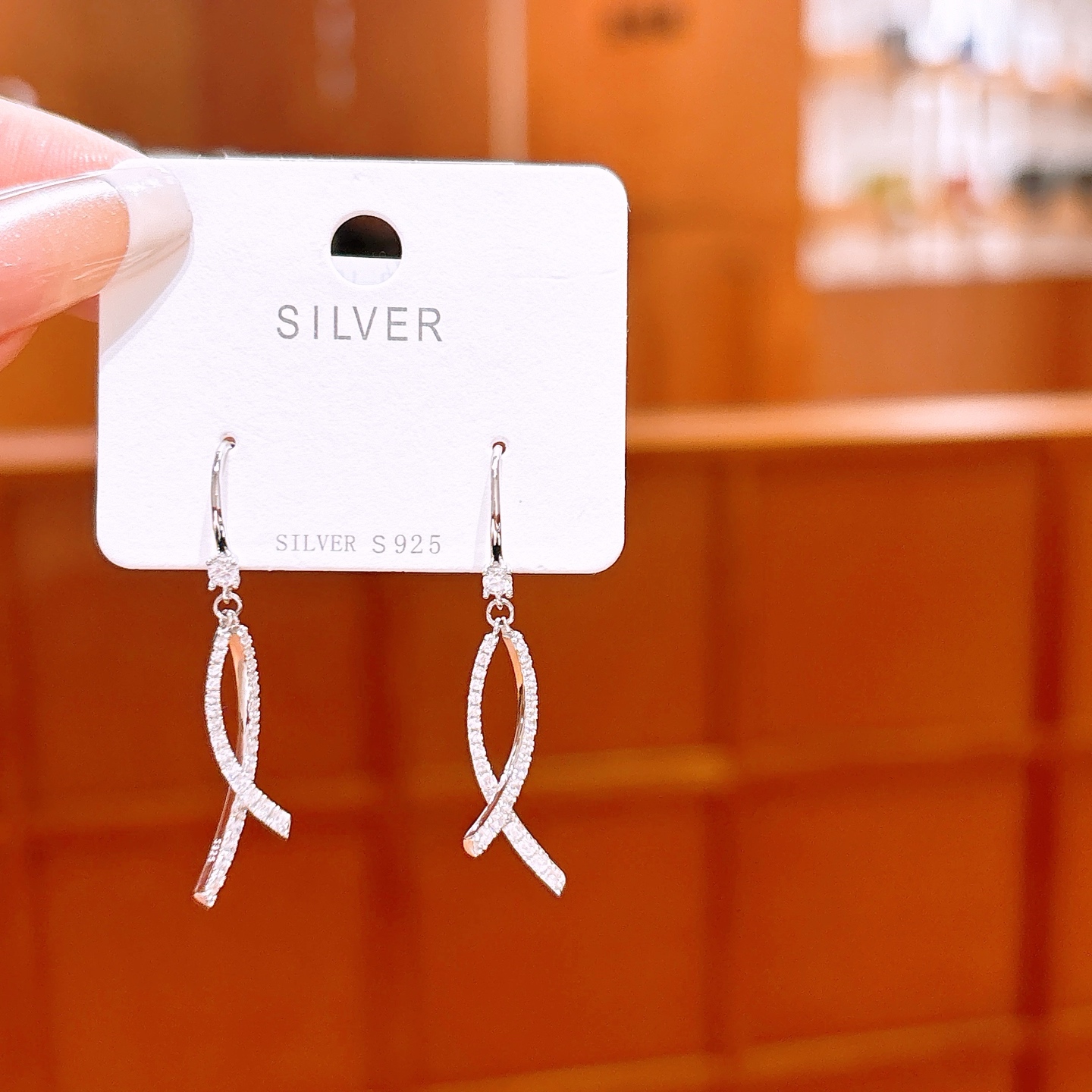 Nickel Free Silver Drop & Thread Earrings Vintage Teacher's Day Gold