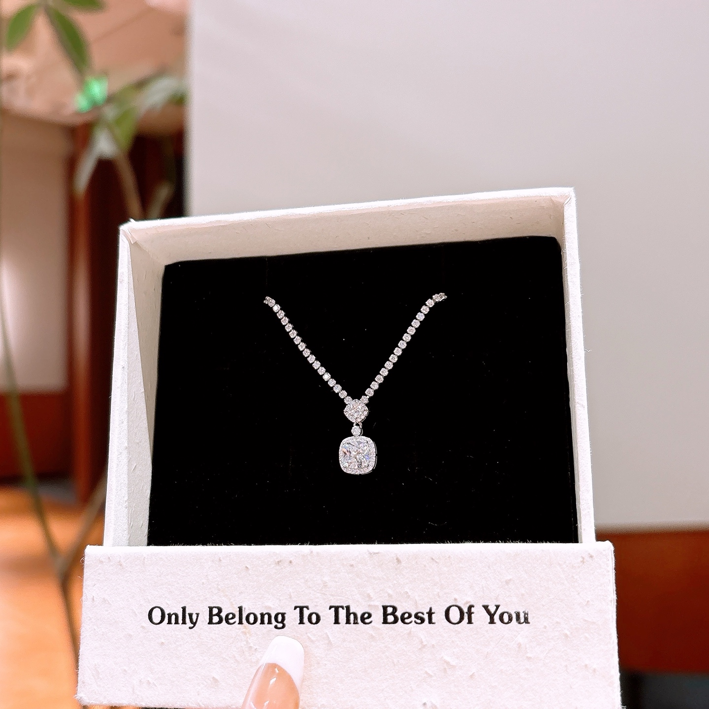 925 Silver Necklace Ethereal Wedding Registration Silver