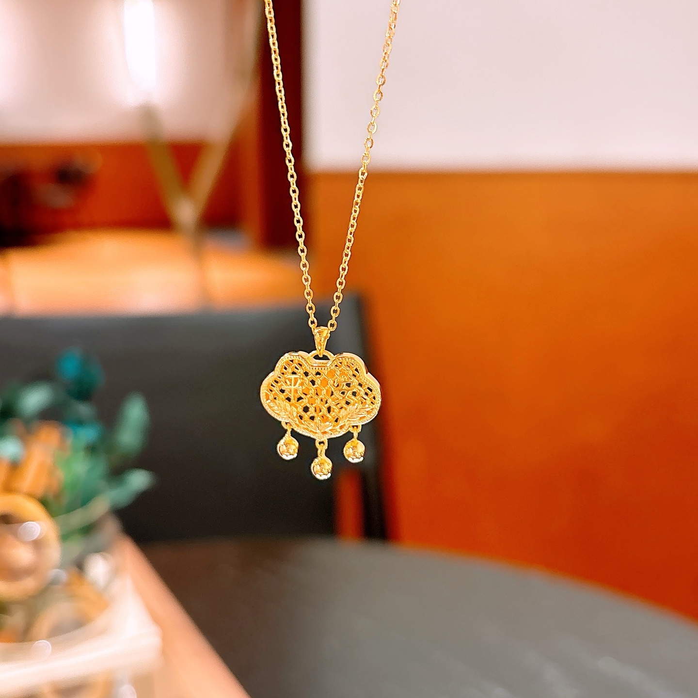 Fine Silver Necklace Ins Style Christmas Gold