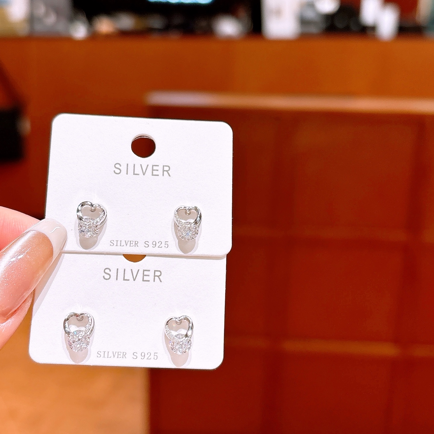 Hypoallergenic Silver Earrings Ins Style Teacher's Day Silver