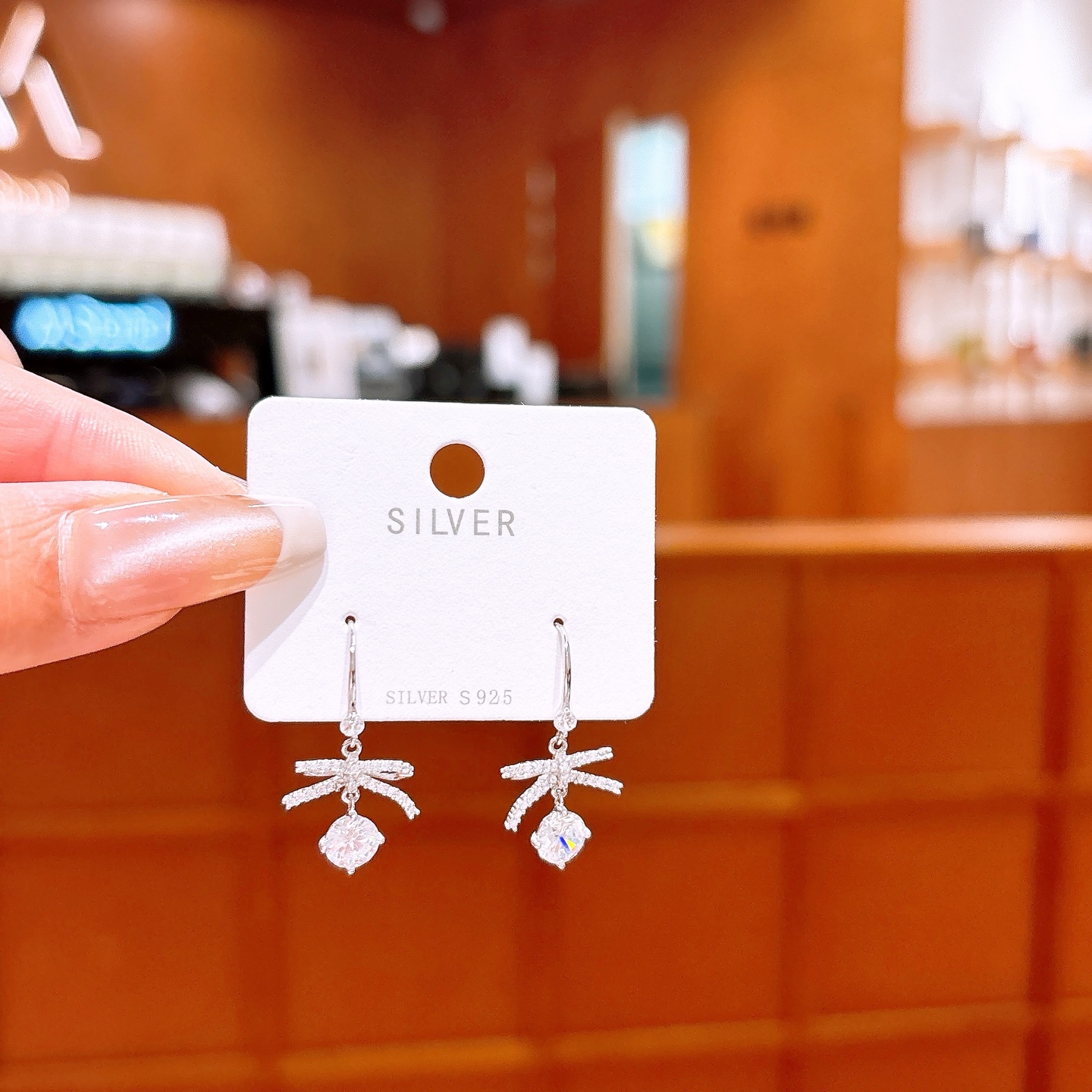 Fine Silver Drop & Thread Earrings Elegant Travel Gold