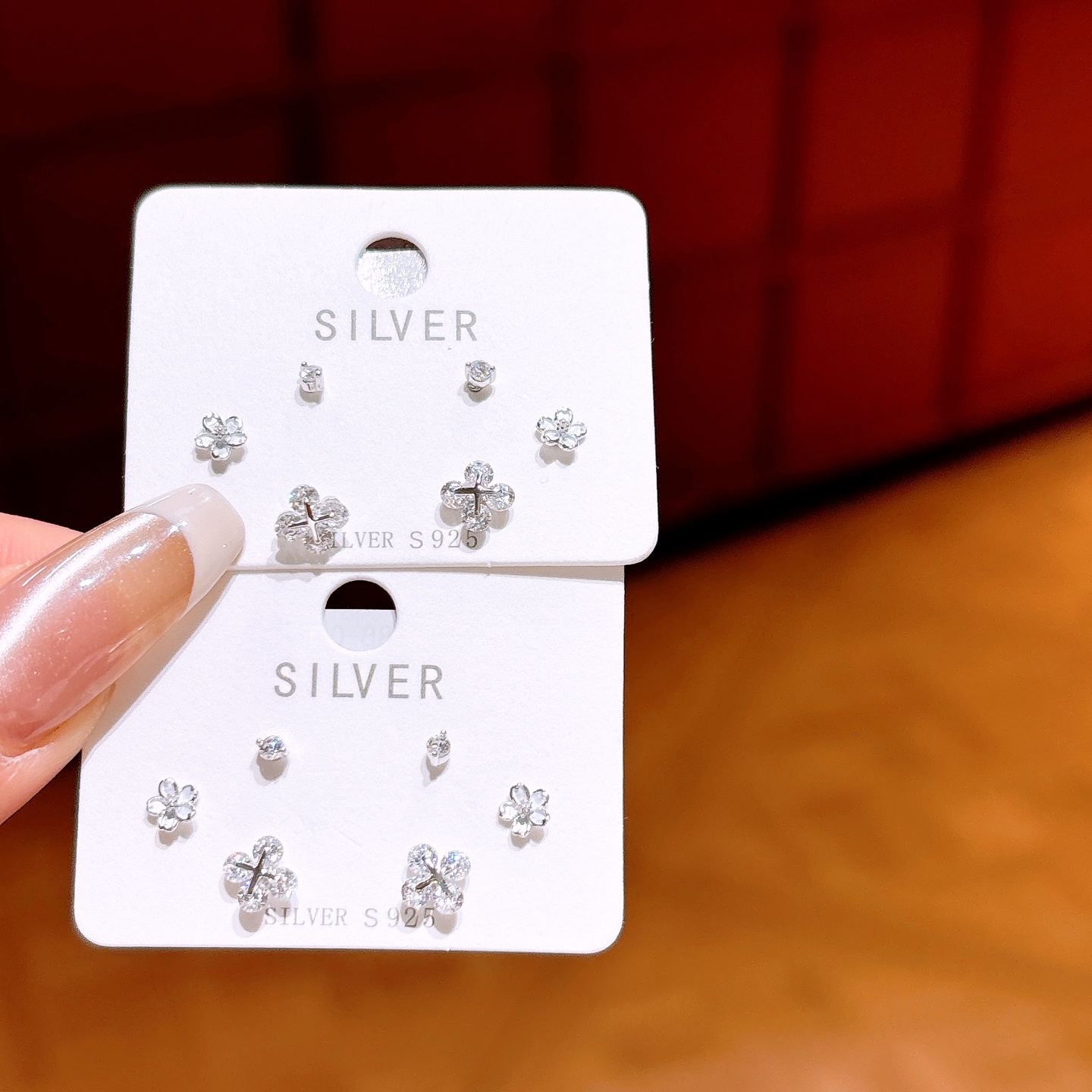 925 Silver Earrings Sweet & Cool Wedding Silver