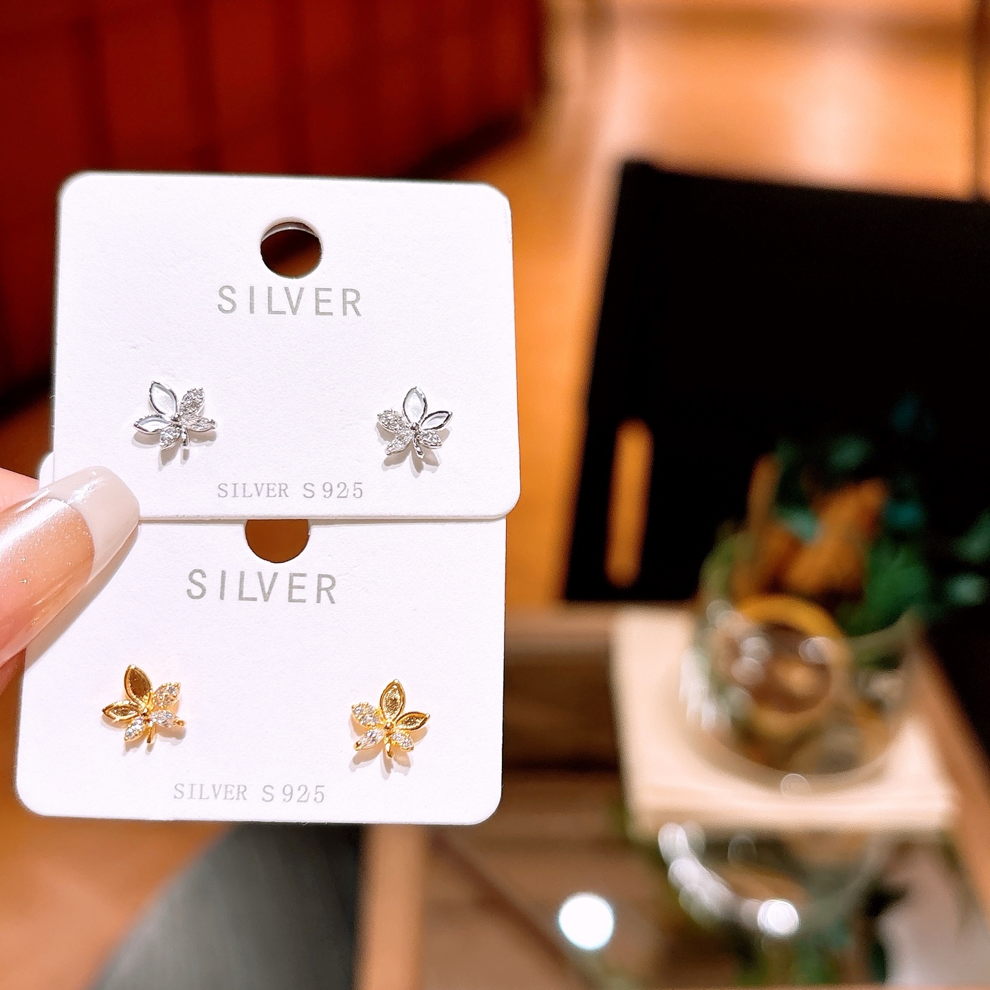 Hypoallergenic Silver Earrings Dainty Bestie Gift Silver