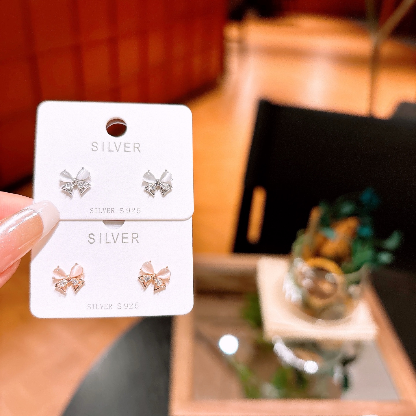 Low Allergy Silver Earrings Intellectual Valentine's Day Silver