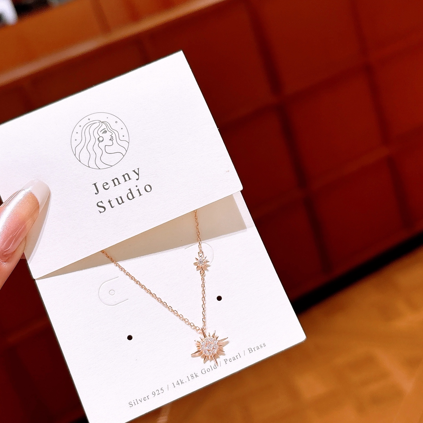 S925 Sterling Silver Necklace Intellectual Self-love Gold