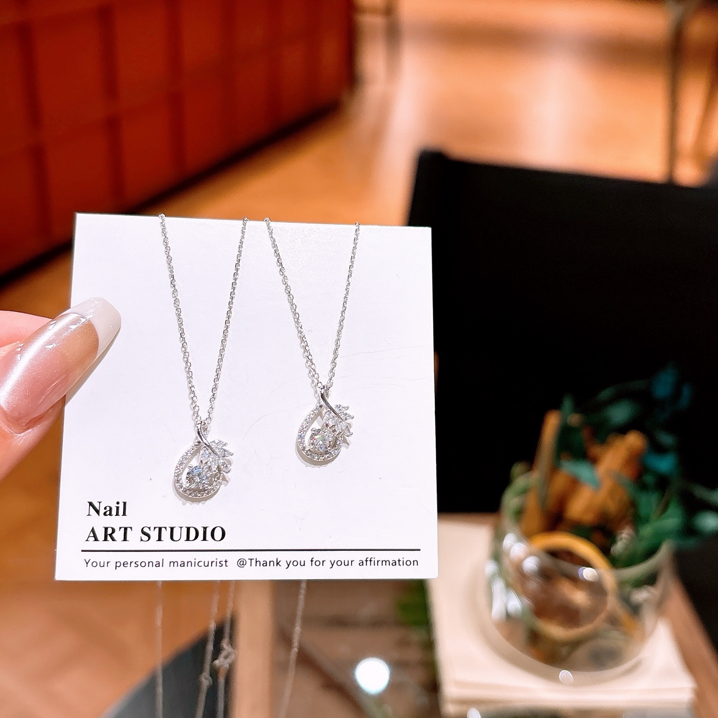 幻想的低アレルギー銀ネックレスゴールド 婚約