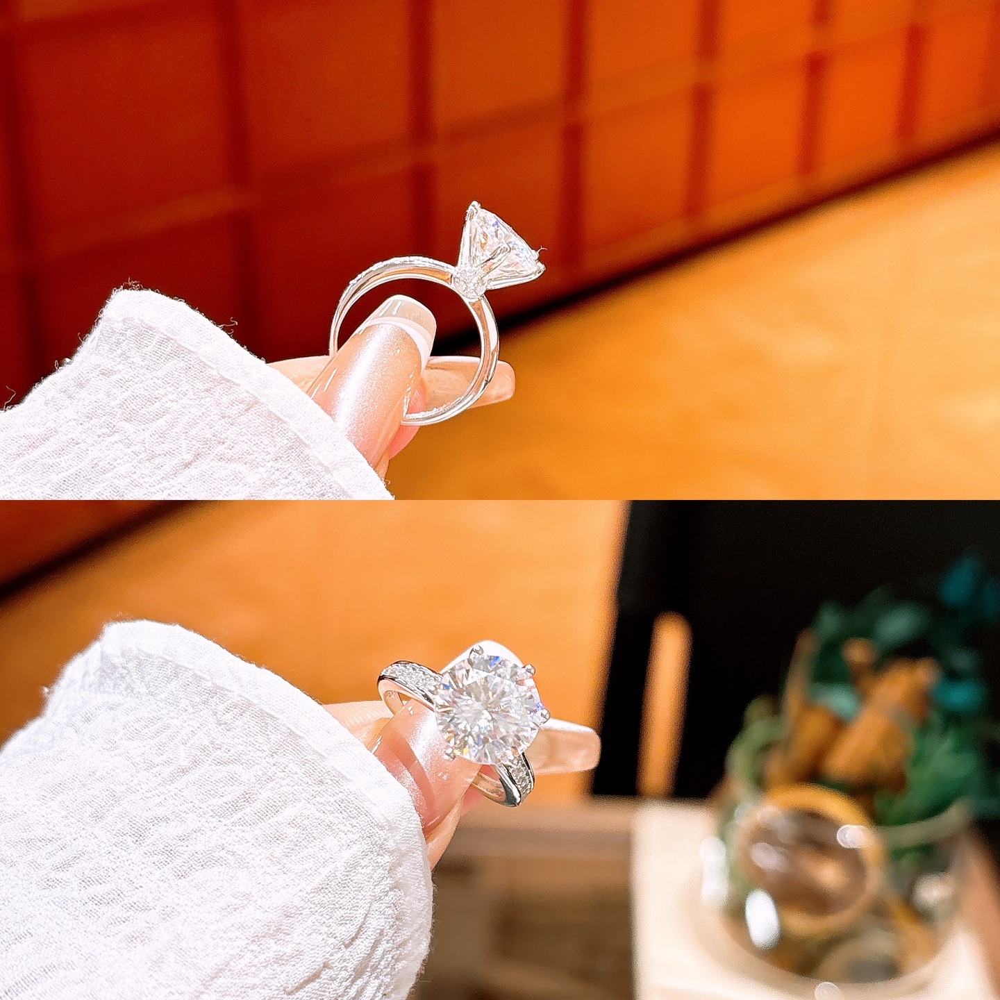 Nickel Free Silver Moissanite Ring Lively Everyday Wear Silver