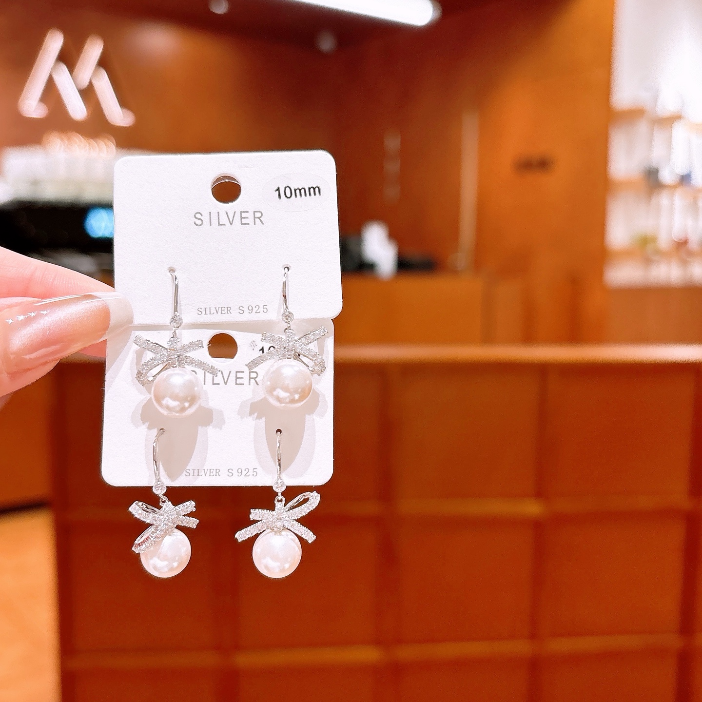 925 Silver Drop & Thread Earrings Pure Father's Day Silver