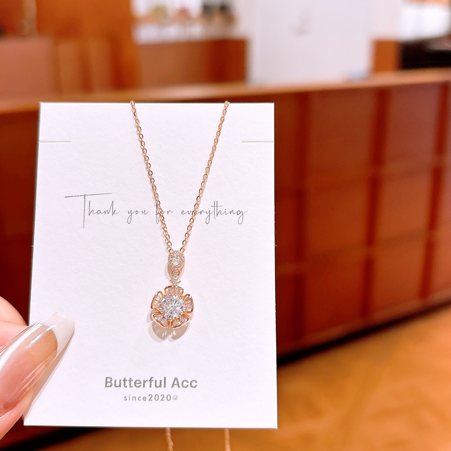 S925 Sterling Silver Necklace Fashion Bestie Gift Gold