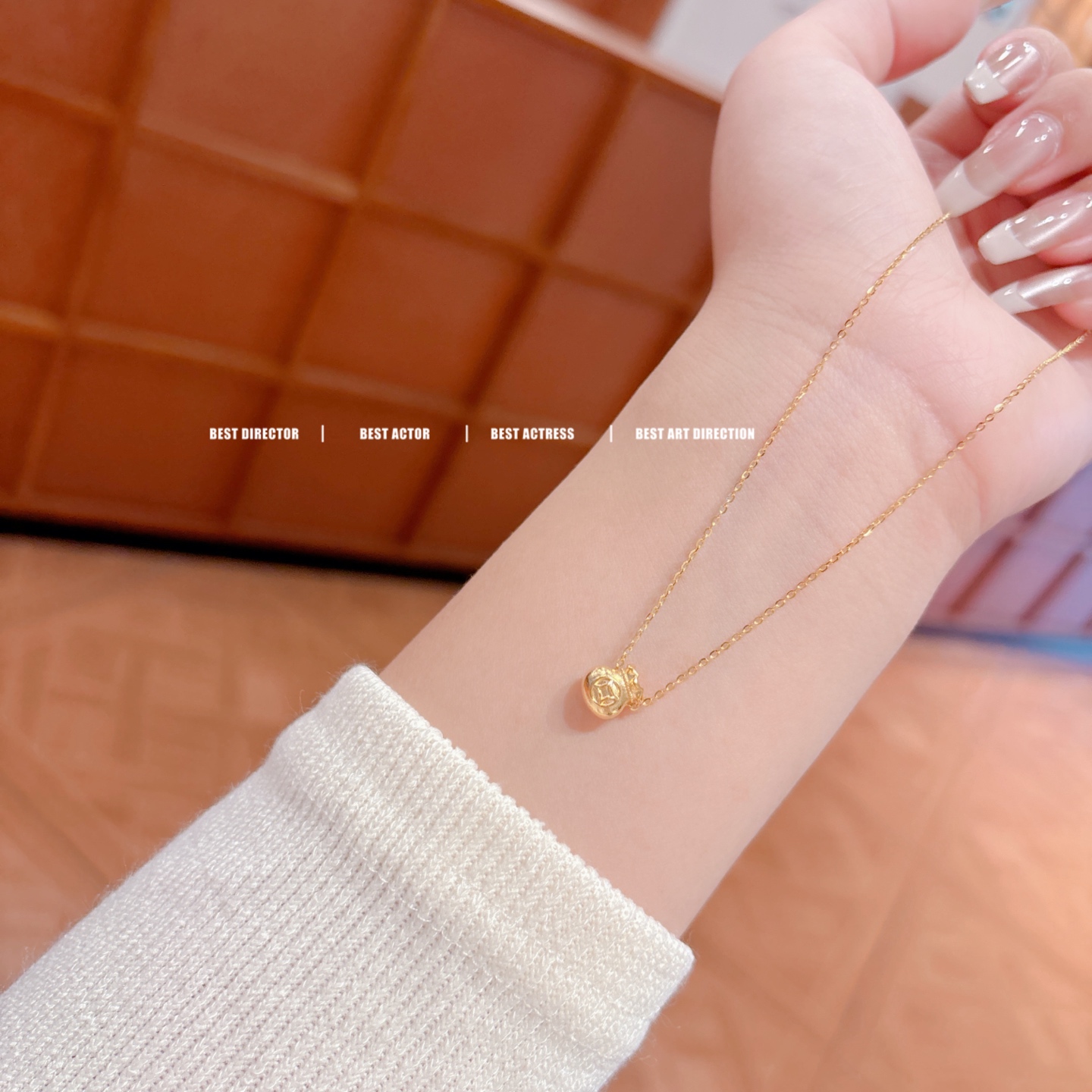 Fine Silver Necklace Korean Style Self-love Gold