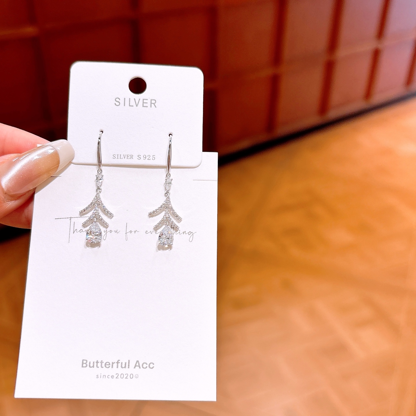 Low Allergy Silver Drop & Thread Earrings Sweet & Cool Date Night