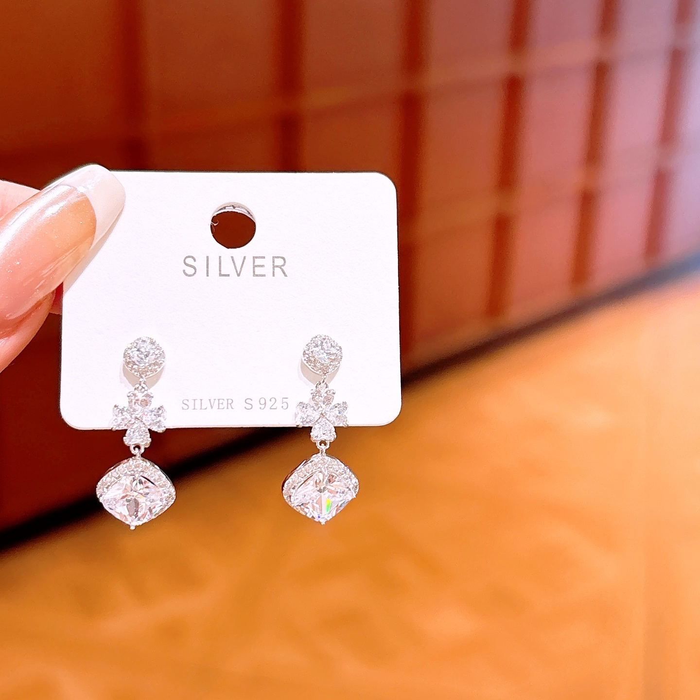 S925 Sterling Silver Earrings Forest Spring Festival Silver