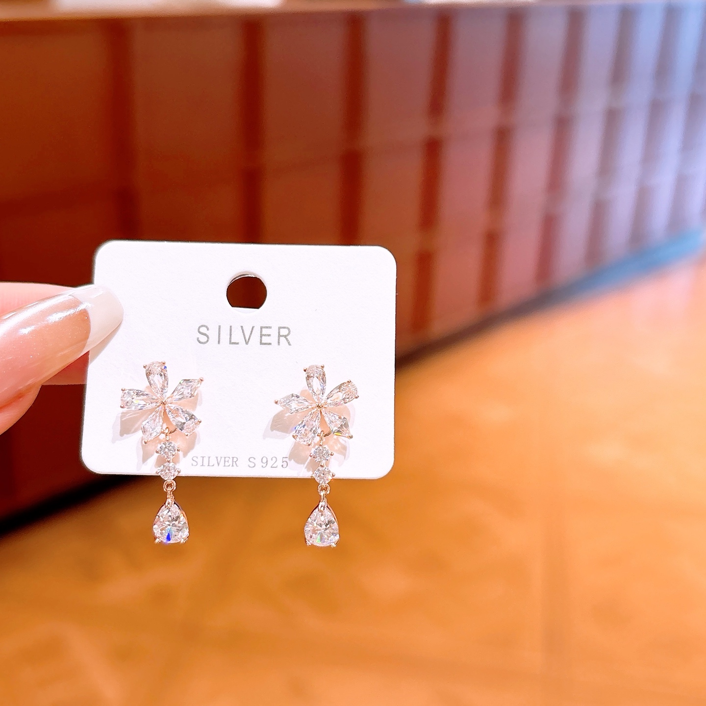 High Polish Silver Earrings Cute Party Gold