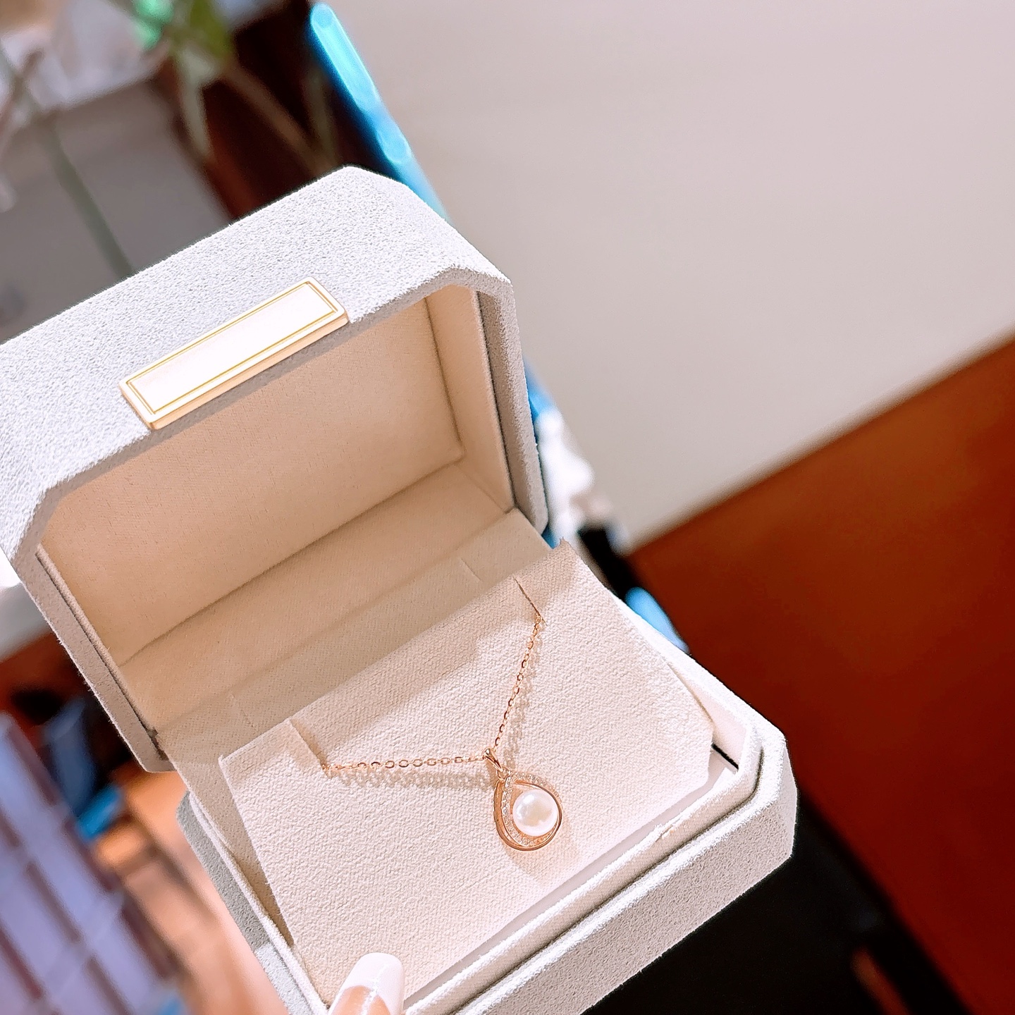 High Polish Silver Necklace Light Luxury Proposal Gold